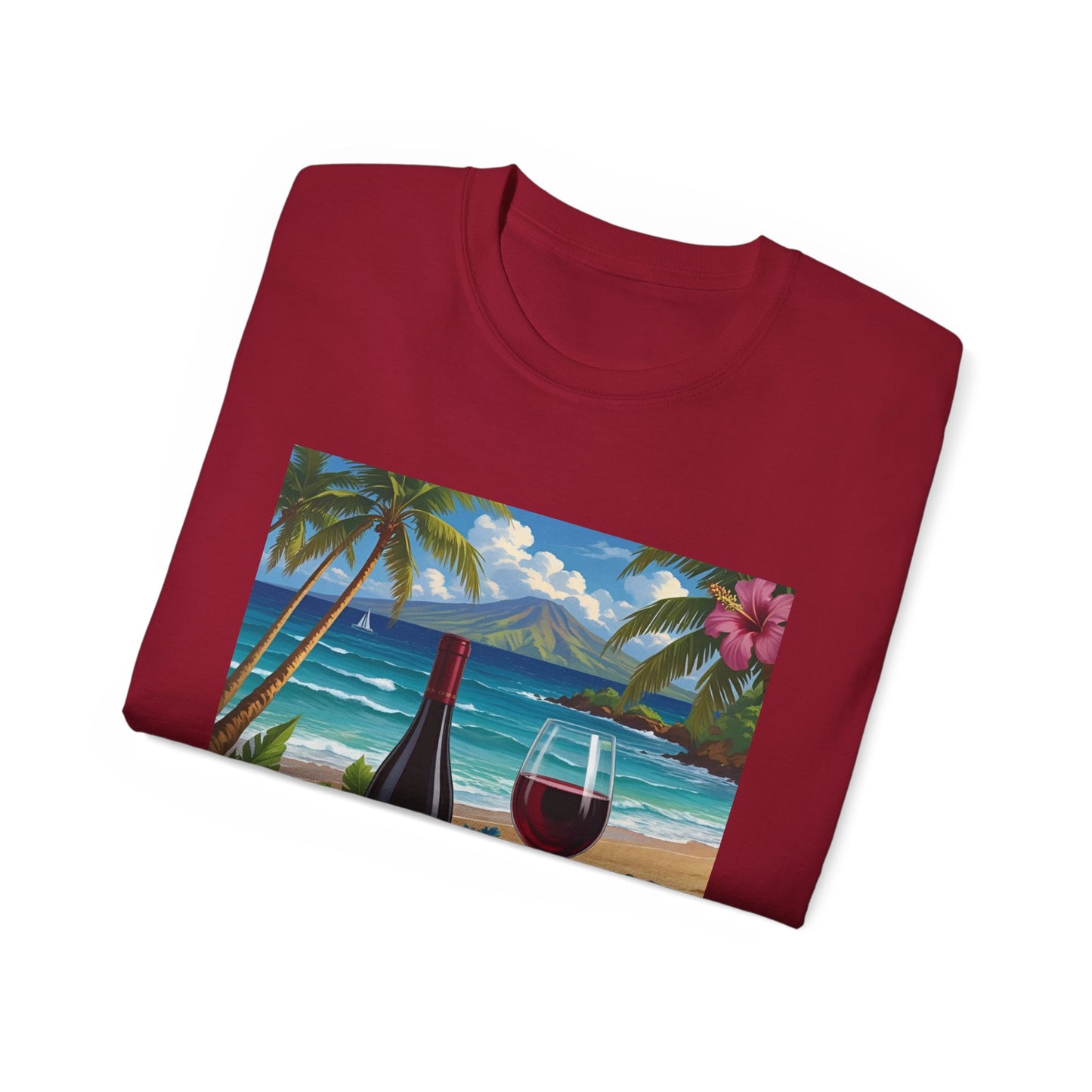 You Had Me at Cabernet - Tropical Wine Vibes Tee | Beach Lover's Unisex Cotton Shirt | Vacation Wear, Gift for Wine Enthusiasts, Summer Style