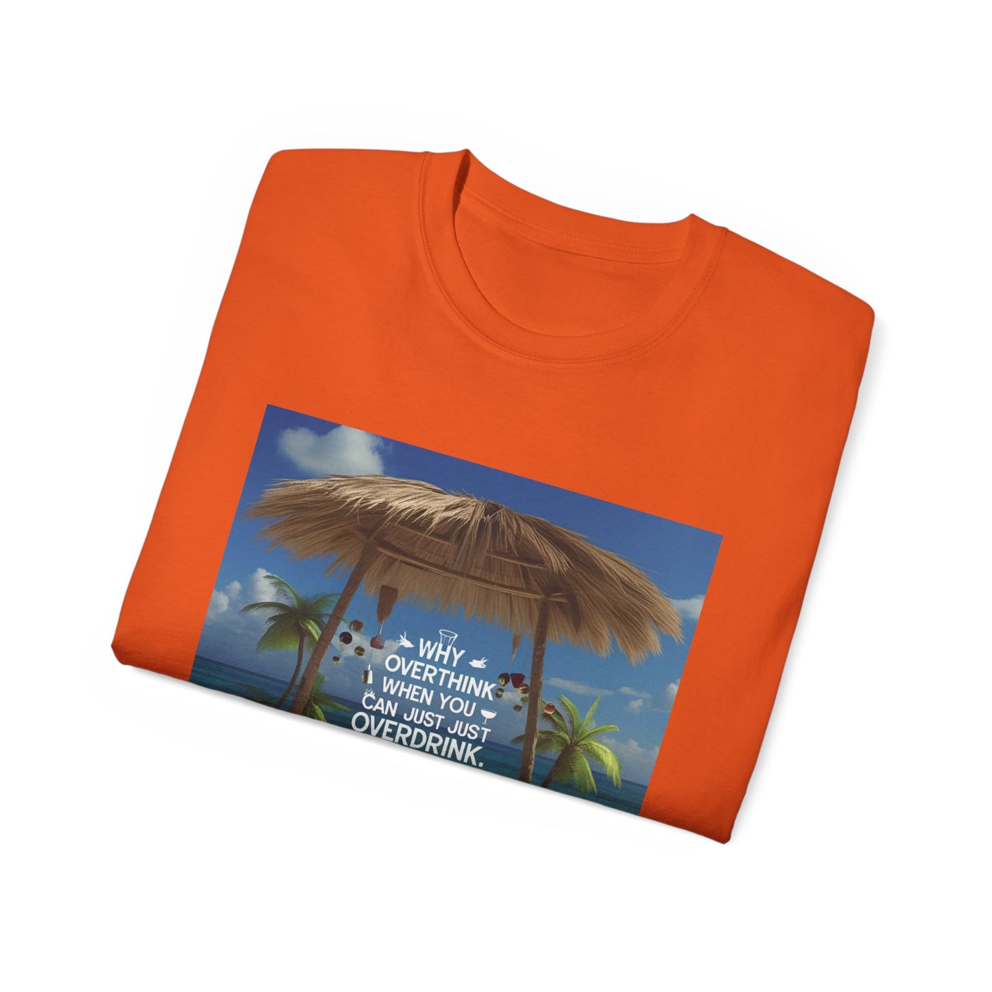 T-Shirt with Tropical Vibe, Beach Life Tee, Funny Casual Wear, Vacation Apparel, Summer Party Shirt