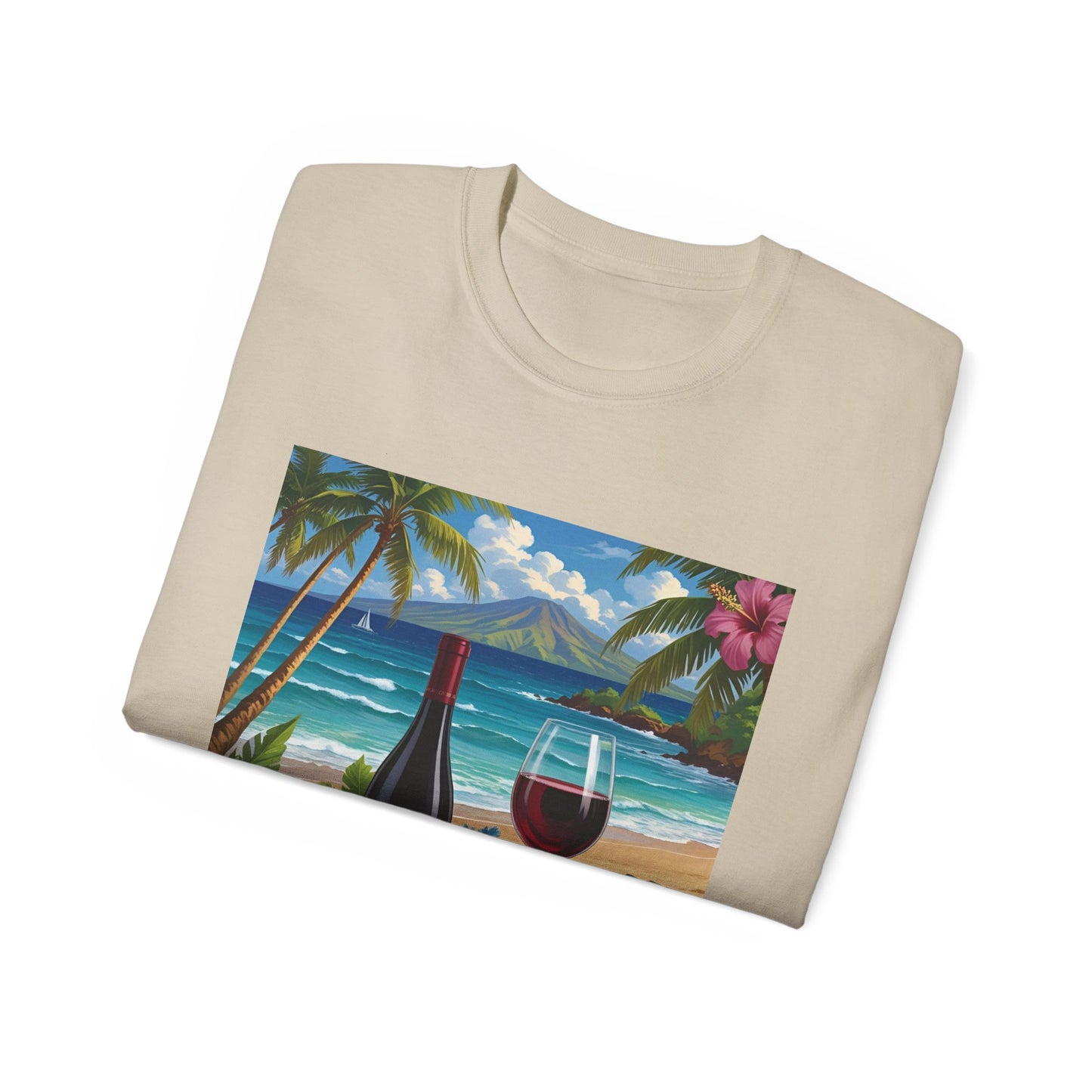 You Had Me at Cabernet - Tropical Wine Vibes Tee | Beach Lover's Unisex Cotton Shirt | Vacation Wear, Gift for Wine Enthusiasts, Summer Style
