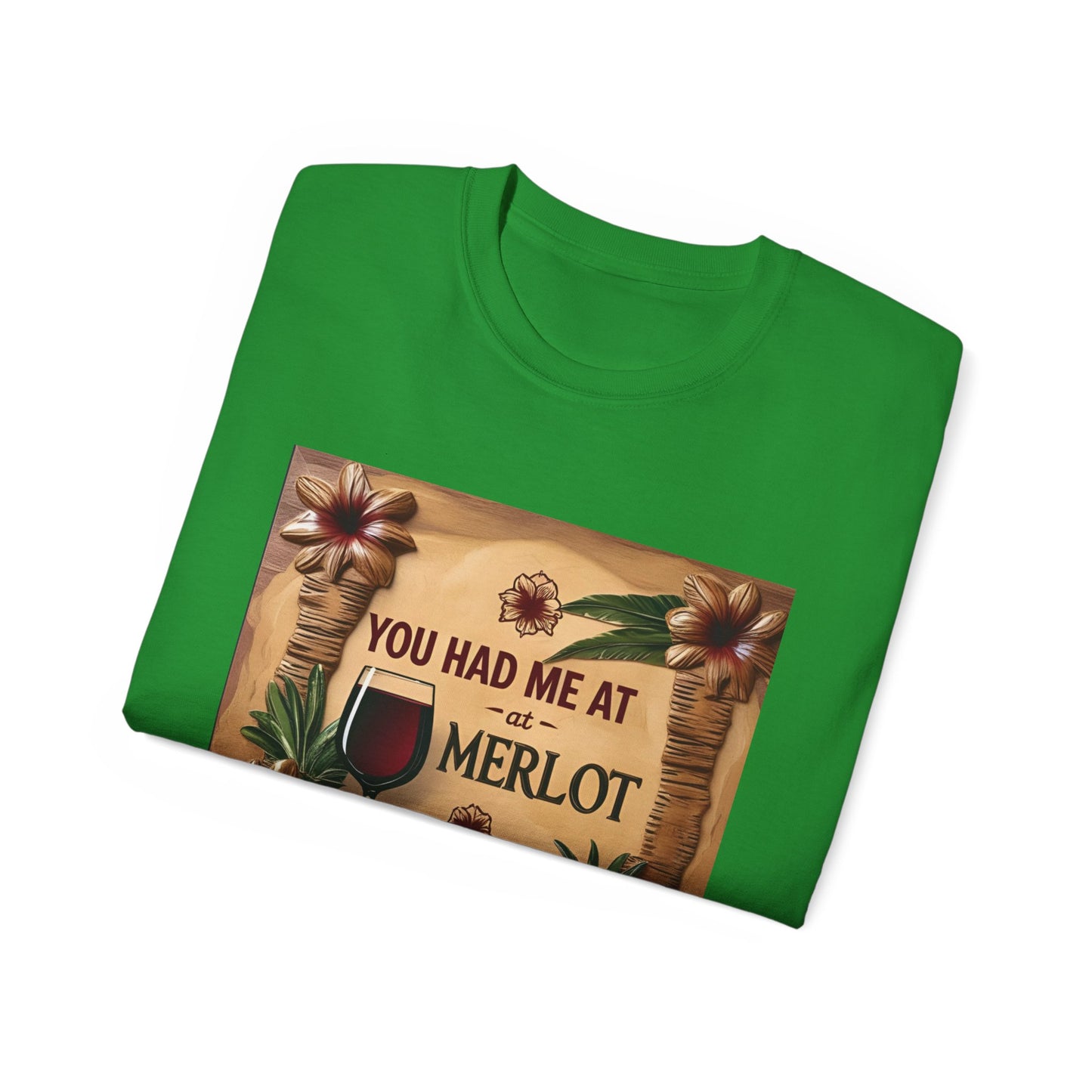 You Had Me at Merlot - Wine Lover's Gift Tee, Funny Merlot T-Shirt, Unisex Ultra Cotton, Gift for Wine Enthusiasts, Fun Wine Party Apparel