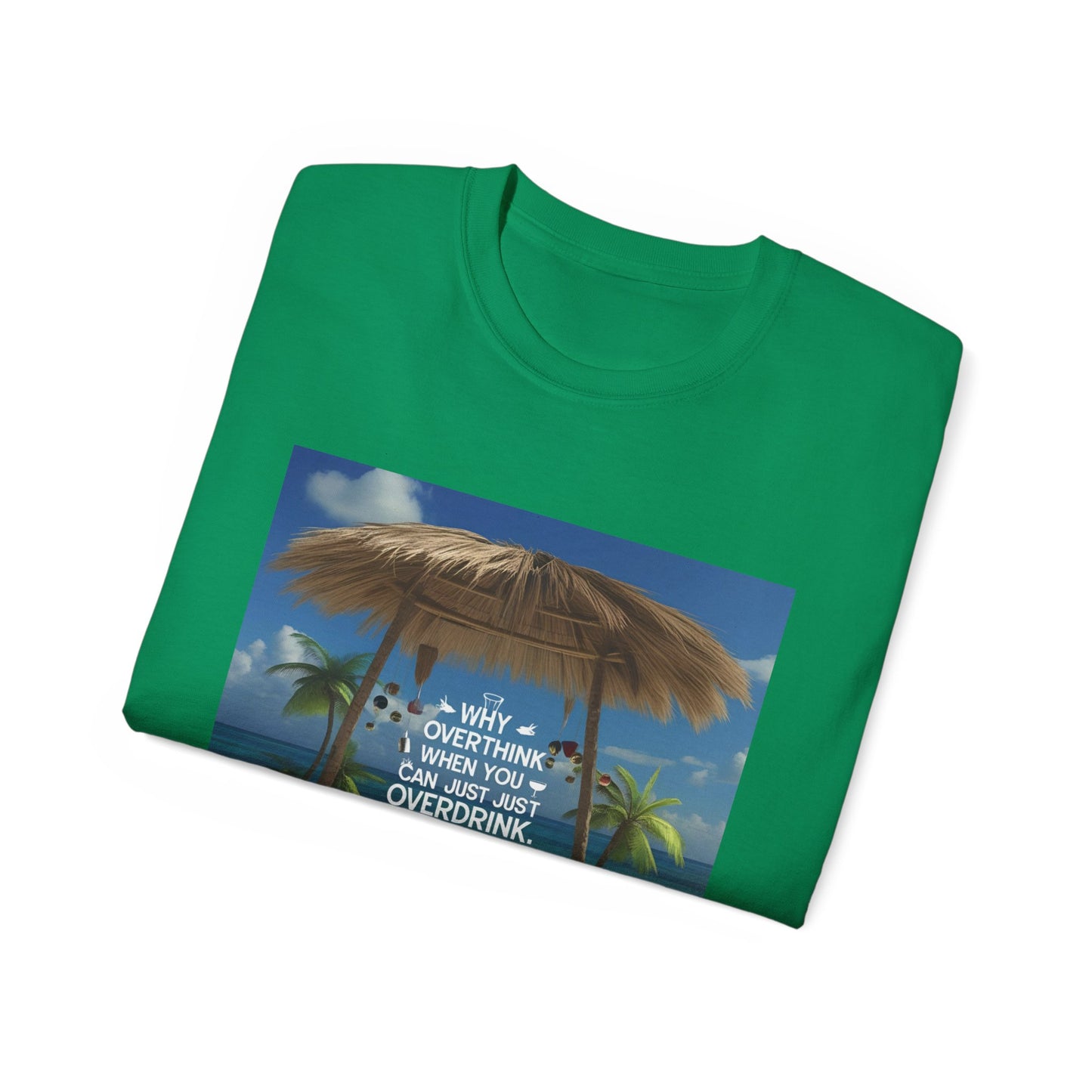 T-Shirt with Tropical Vibe, Beach Life Tee, Funny Casual Wear, Vacation Apparel, Summer Party Shirt
