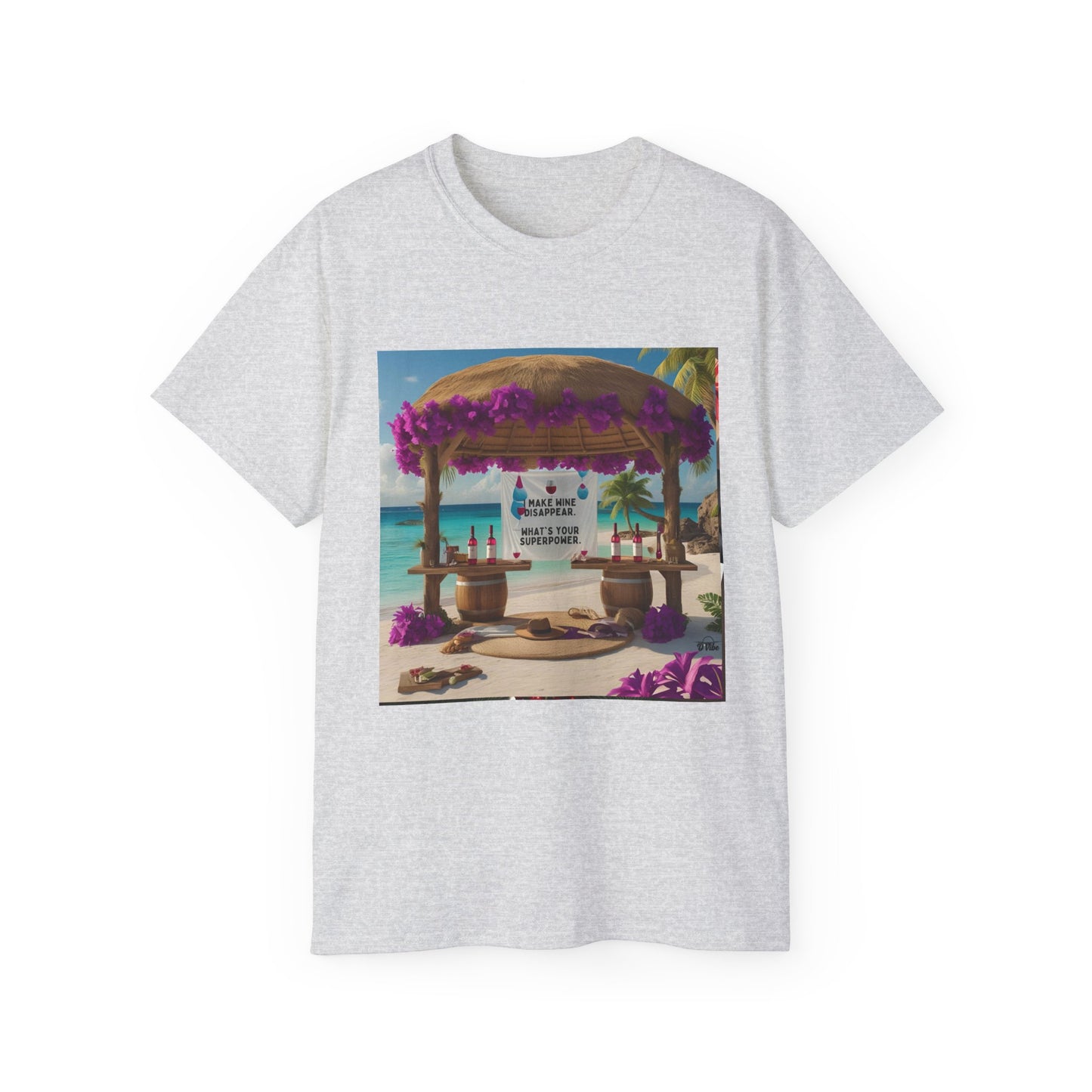 I Make Wine Disappear, What's Your Superpower - Tropical Paradise Tee | Beach Vacation Shirt, Unisex Graphic T-Shirt, Summer Apparel, Gift for Travelers, Holiday Outfit