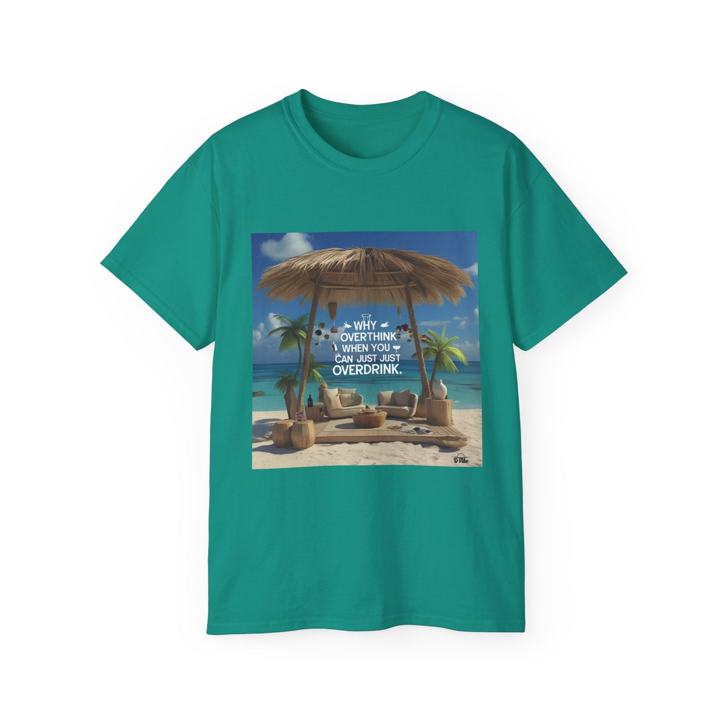 T-Shirt with Tropical Vibe, Beach Life Tee, Funny Casual Wear, Vacation Apparel, Summer Party Shirt