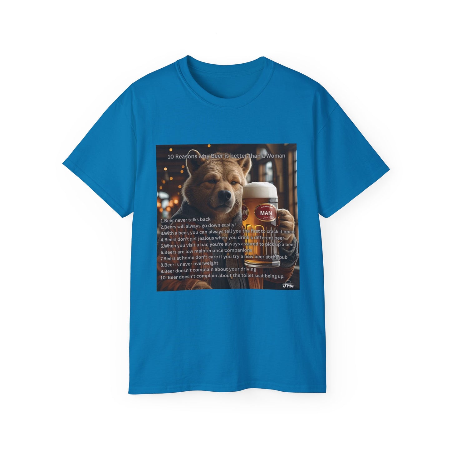 Dog Lover Beers are Better than Woman Ultra Cotton Tee - Perfect Gift for Pet Owners, Fun Animal Shirt, Funny Pet Apparel, Casual Wear, Animal Lovers Merchandise