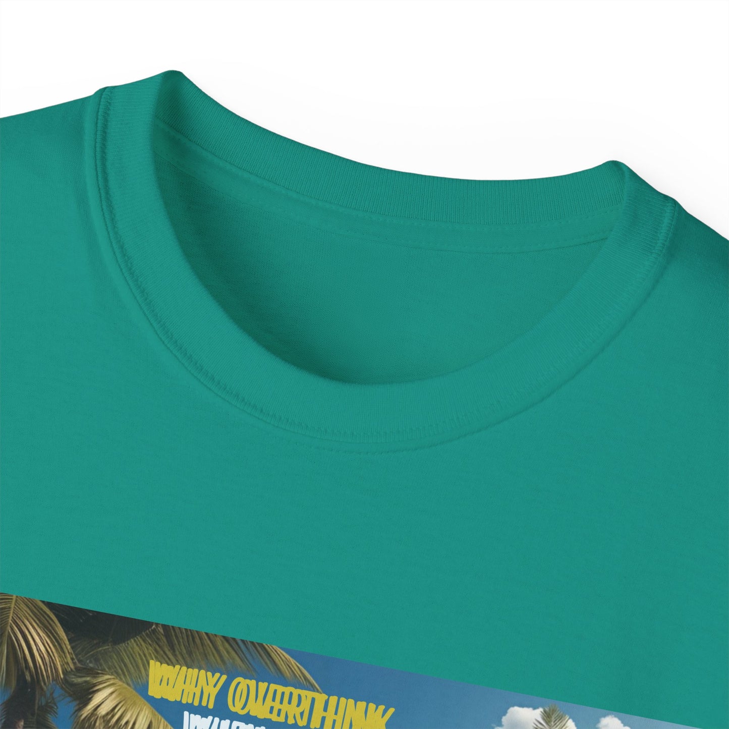 Why Overthink When You Can Just Overdrink - Tropical Vibe T-Shirt for Beach Lovers, Summer Vacation Tee, Funny Beach Graphic Shirt, Gift for Travel Enthusiasts, Relaxation Apparel