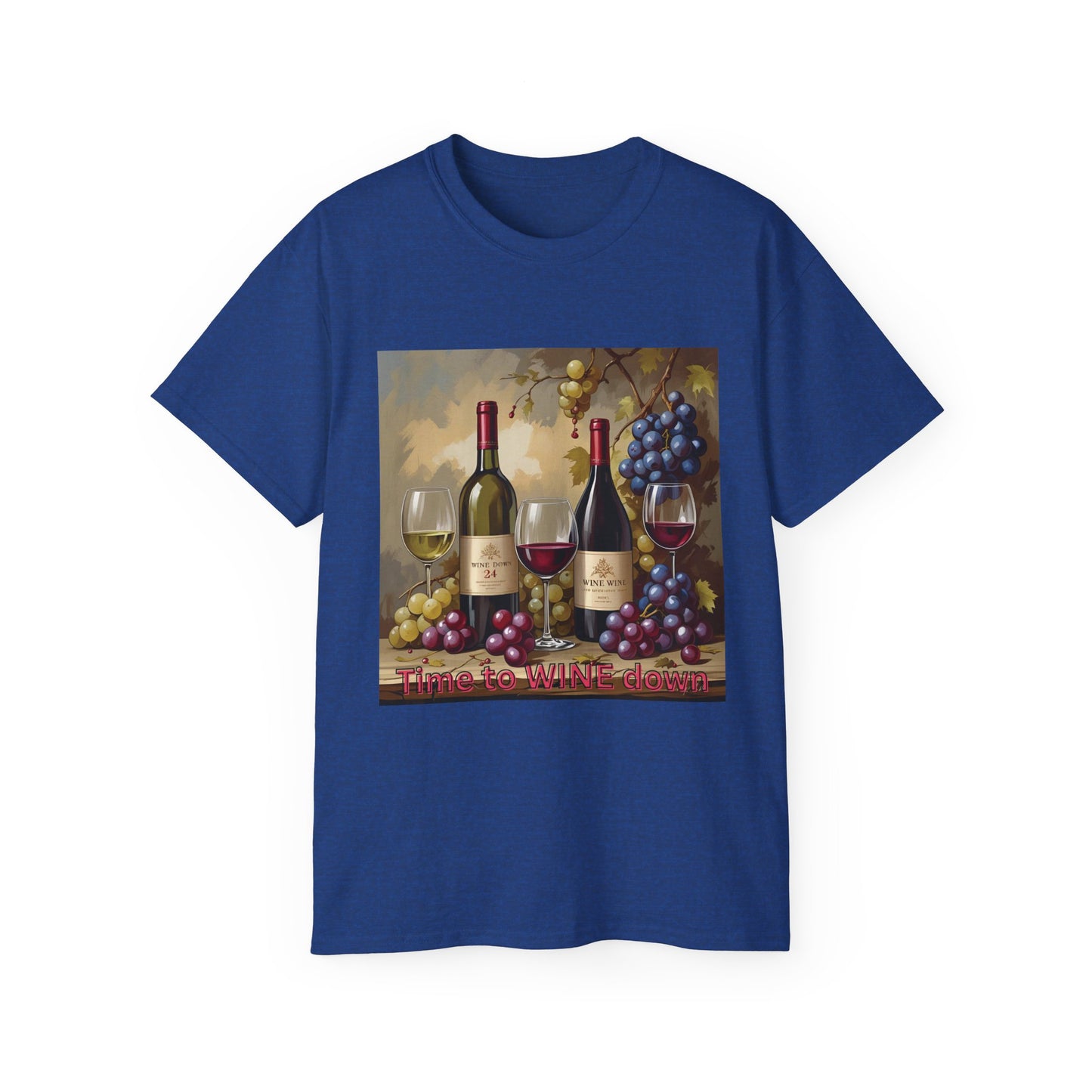 Time to Wine Down - Wine Lover Unisex Ultra Cotton Tee, Vintage Wine Design Perfect for Gifts