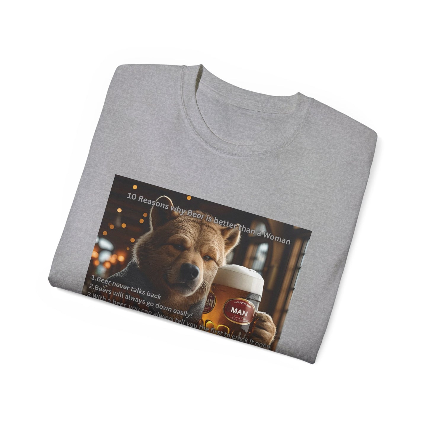 Dog Lover Beers are Better than Woman Ultra Cotton Tee - Perfect Gift for Pet Owners, Fun Animal Shirt, Funny Pet Apparel, Casual Wear, Animal Lovers Merchandise