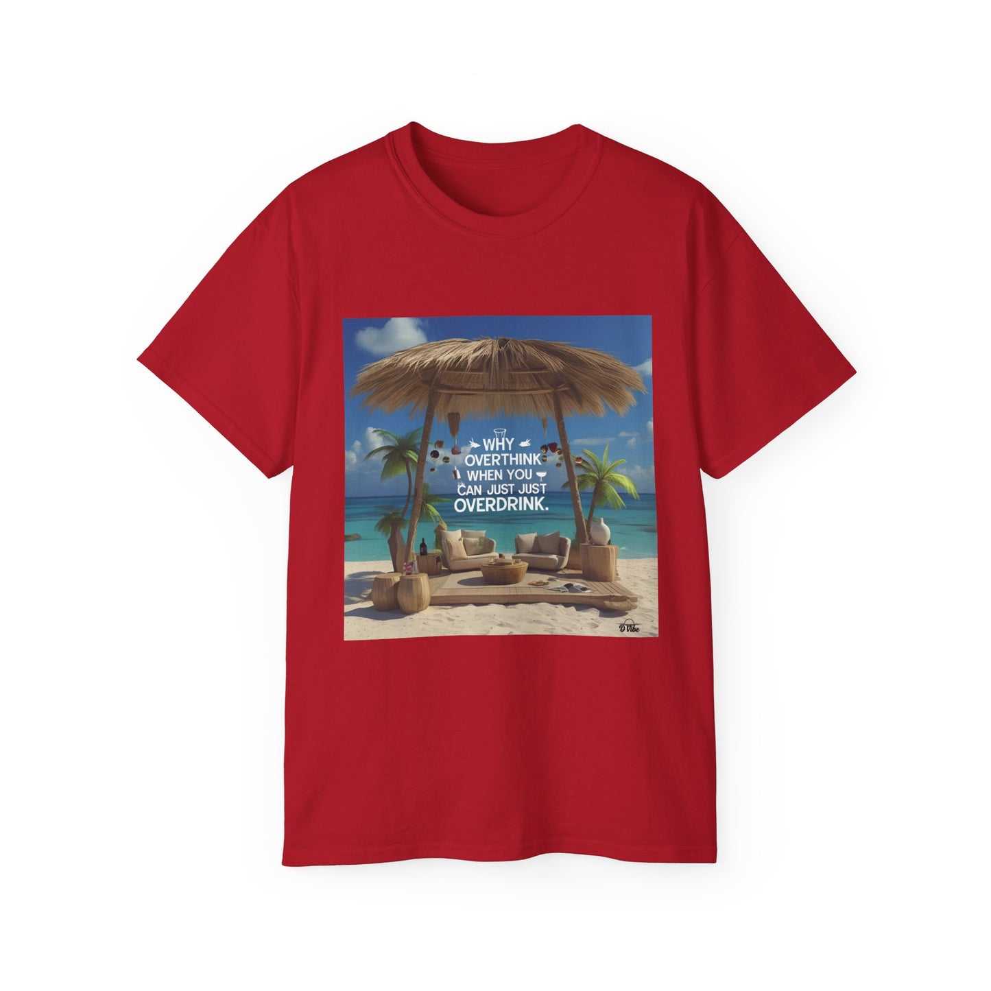 T-Shirt with Tropical Vibe, Beach Life Tee, Funny Casual Wear, Vacation Apparel, Summer Party Shirt