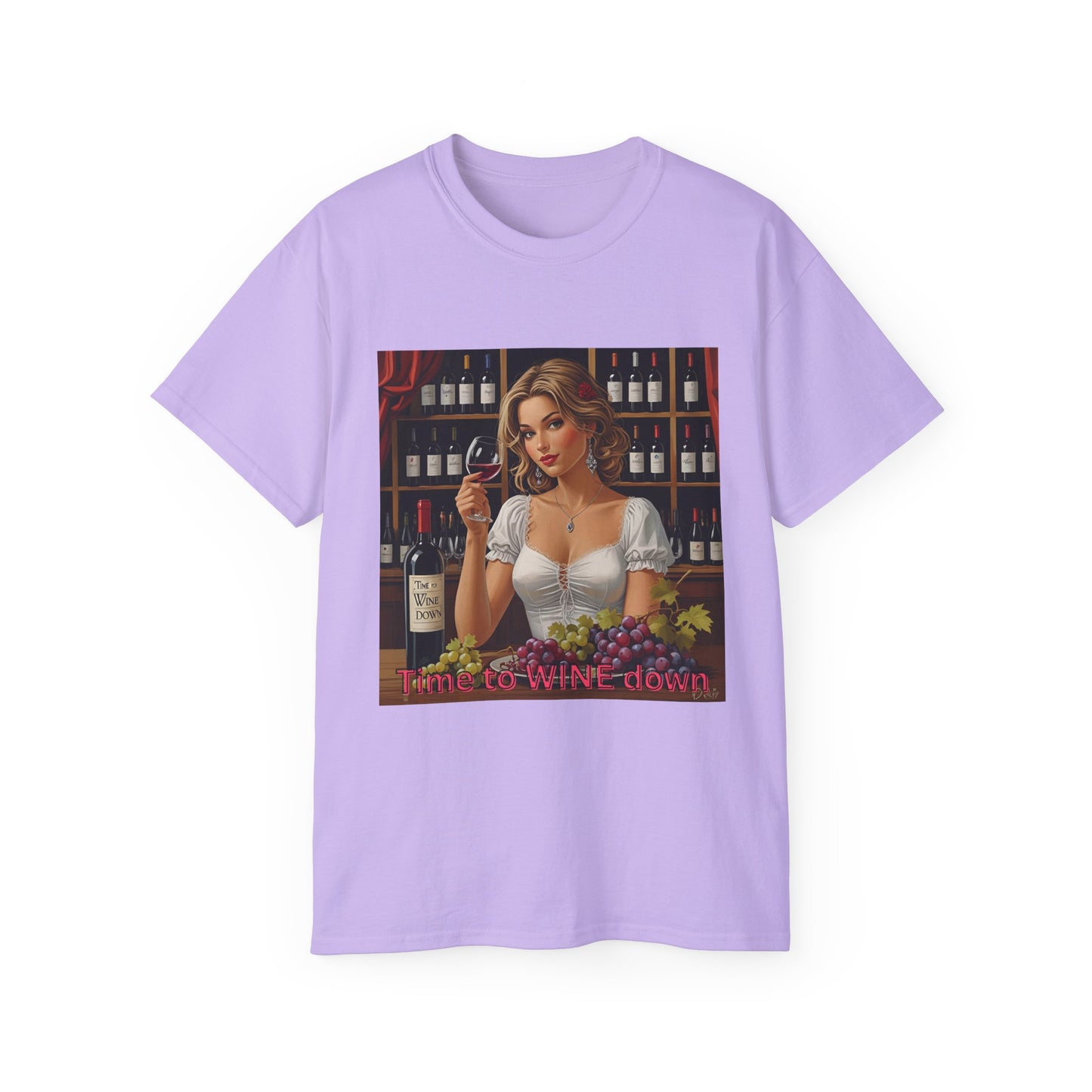 Time to Wine Down - Wine Lover's Unisex Tee, Funny Gift for Wine Enthusiasts, Vintage Wine Art Shirt, Perfect for Parties, Wine Tasting Events, Holidays