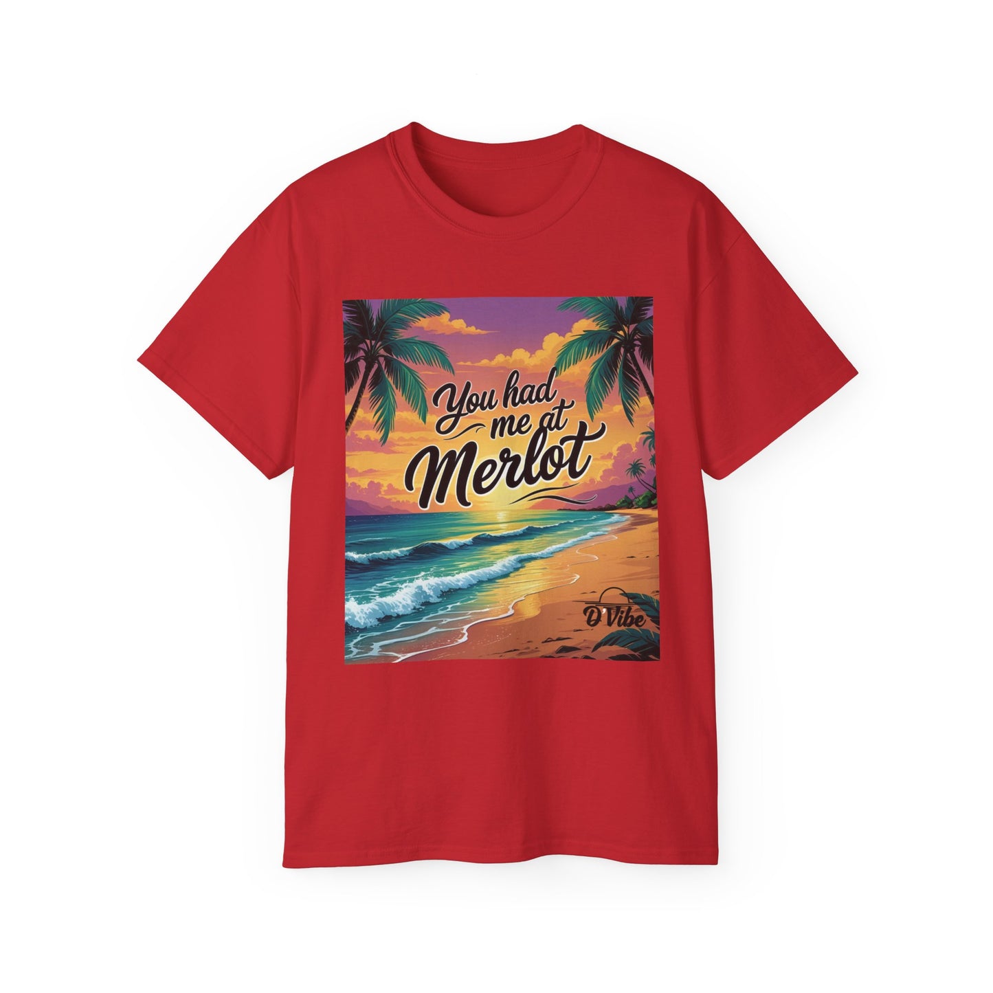 You Had Me at Merlot - T-Shirt with Vintage Wine Merlot Design - You Had Me at Merlot, Unisex Cotton Tee, Great for Wine Lovers, Summer Parties, Gift Idea