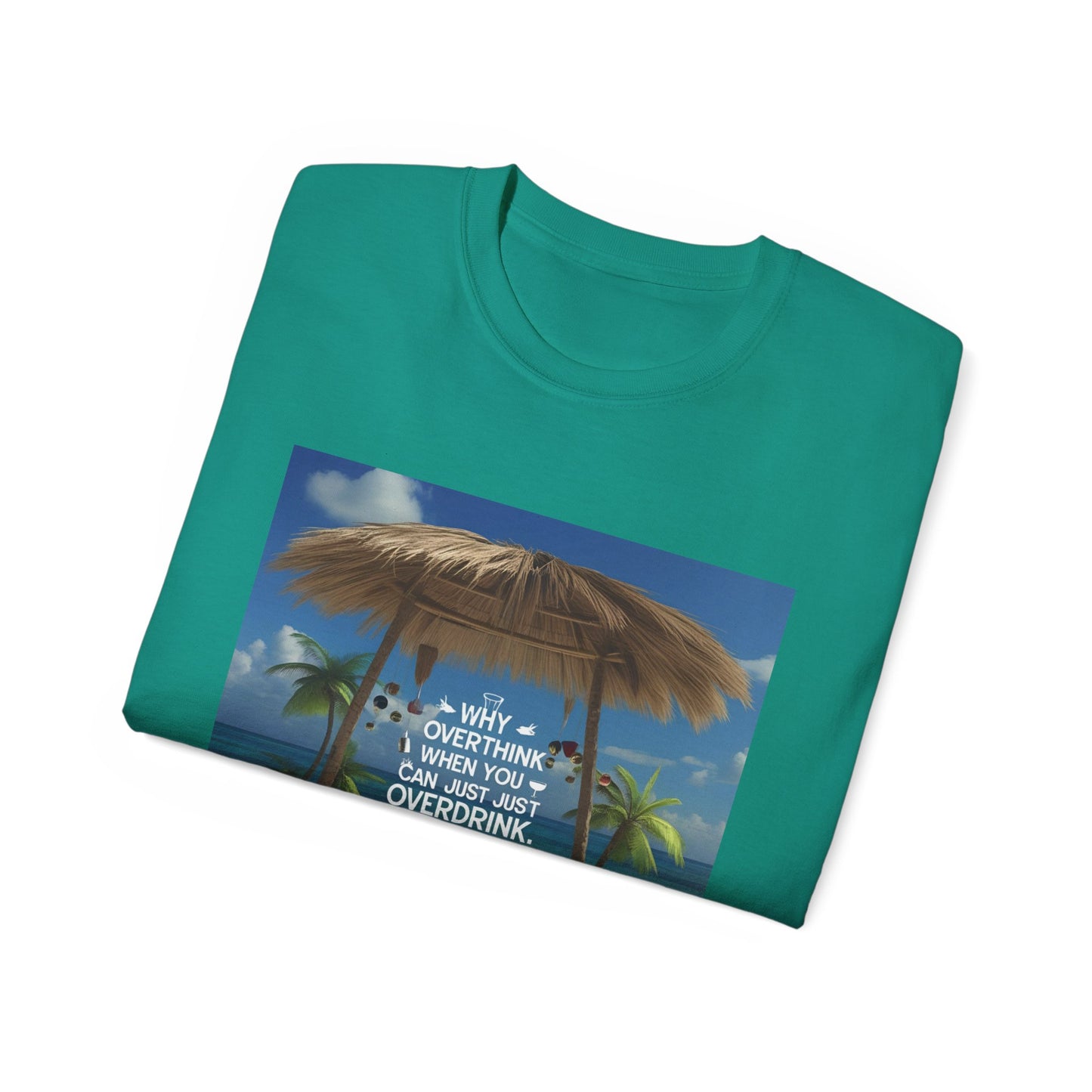 T-Shirt with Tropical Vibe, Beach Life Tee, Funny Casual Wear, Vacation Apparel, Summer Party Shirt