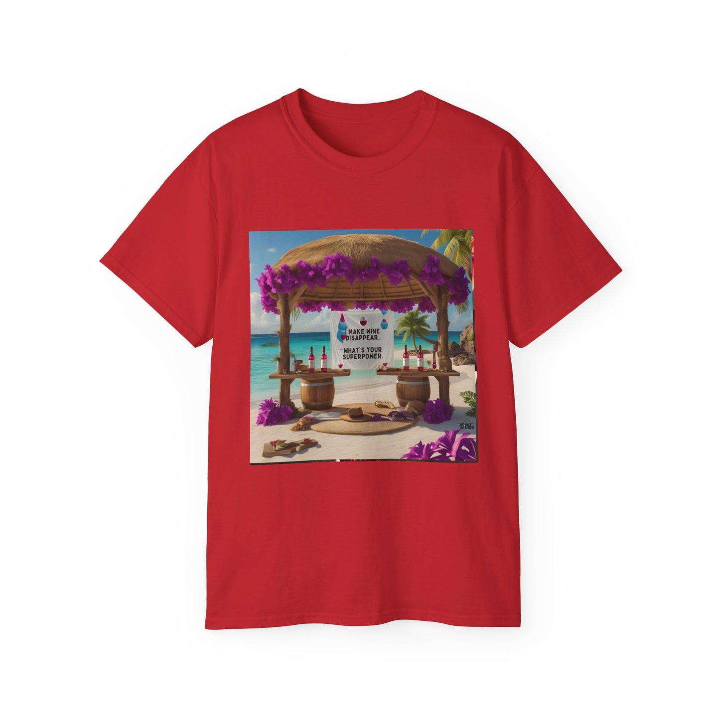 I Make Wine Disappear, What's Your Superpower - Tropical Paradise Tee | Beach Vacation Shirt, Unisex Graphic T-Shirt, Summer Apparel, Gift for Travelers, Holiday Outfit