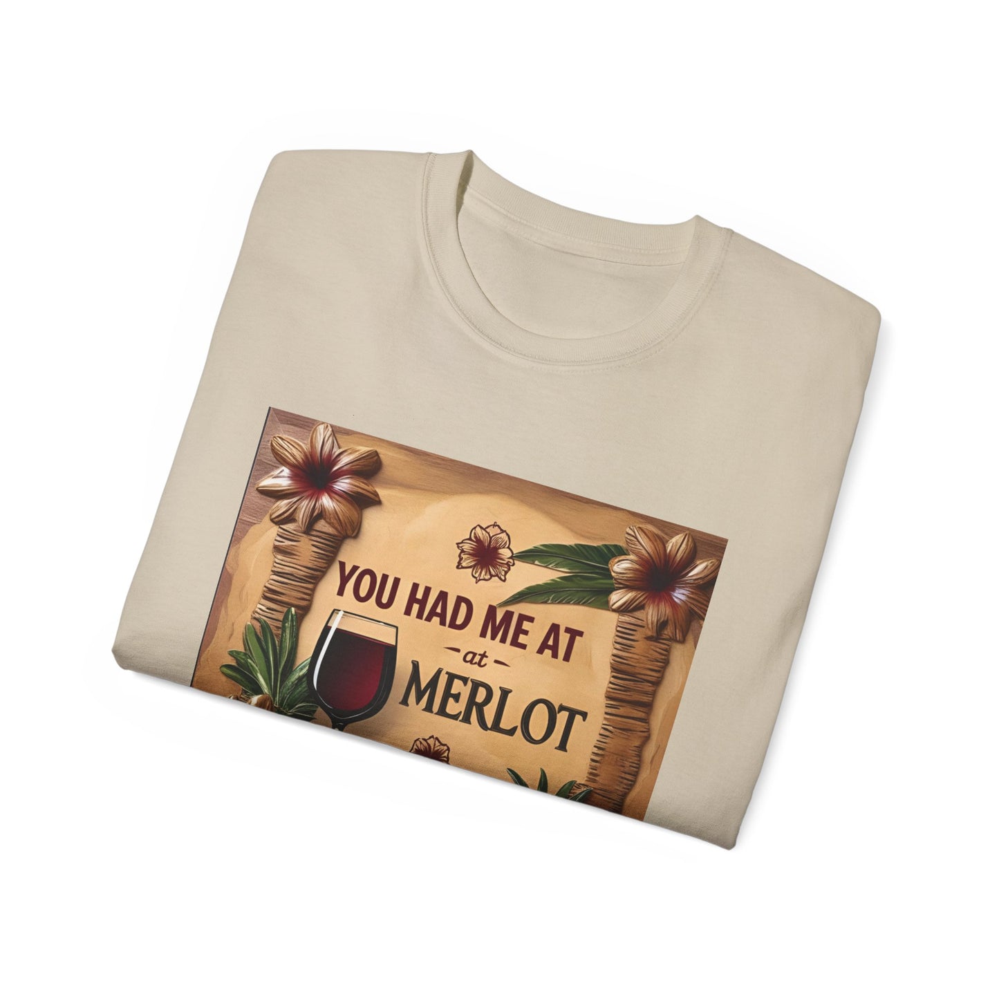 You Had Me at Merlot - Wine Lover's Gift Tee, Funny Merlot T-Shirt, Unisex Ultra Cotton, Gift for Wine Enthusiasts, Fun Wine Party Apparel