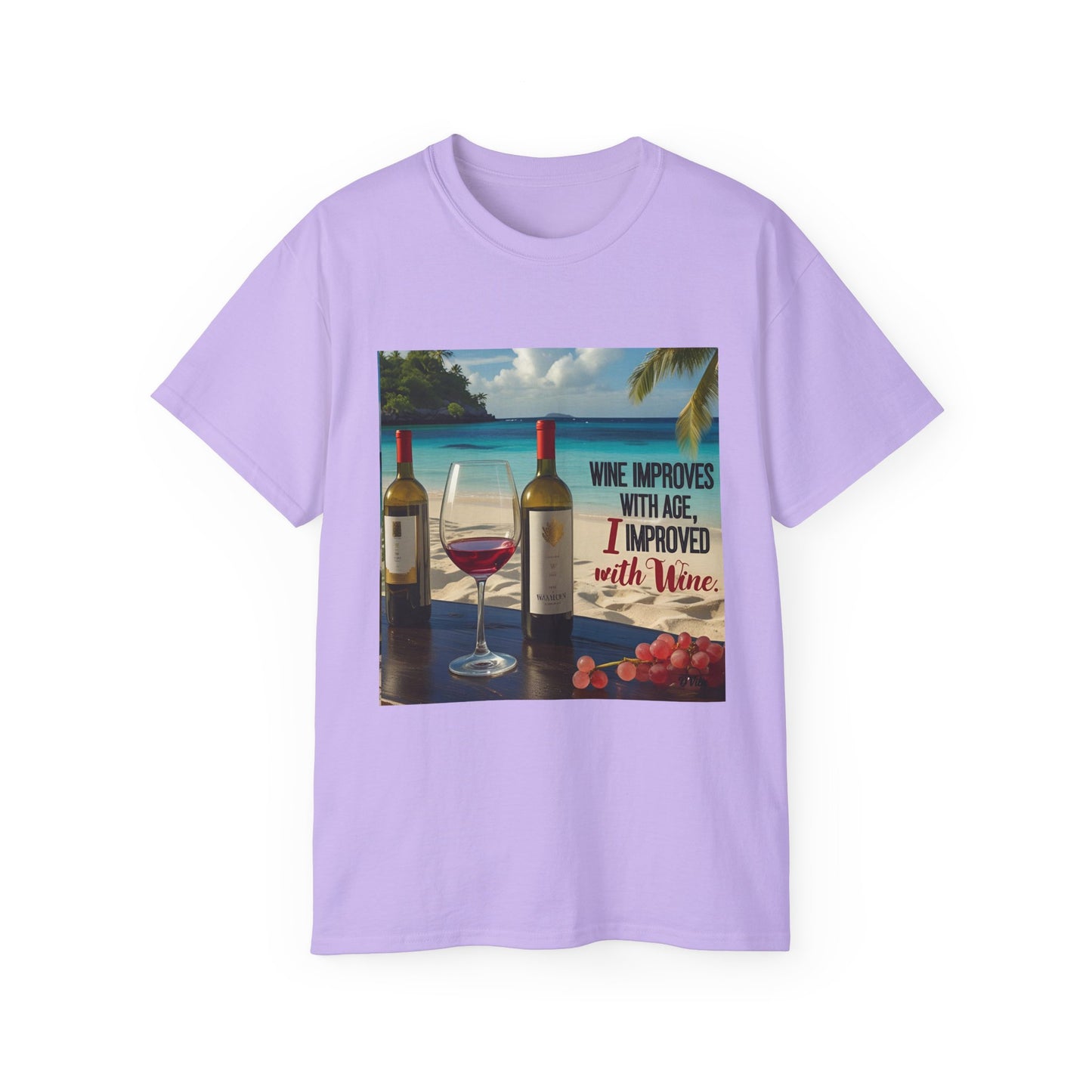 Improve with Wine - Wine Lovers Unisex Tee, Vintage Wine T-Shirt, Funny Gift for Wine Enthusiasts, Casual Summer Shirt, Great for Wine Lovers