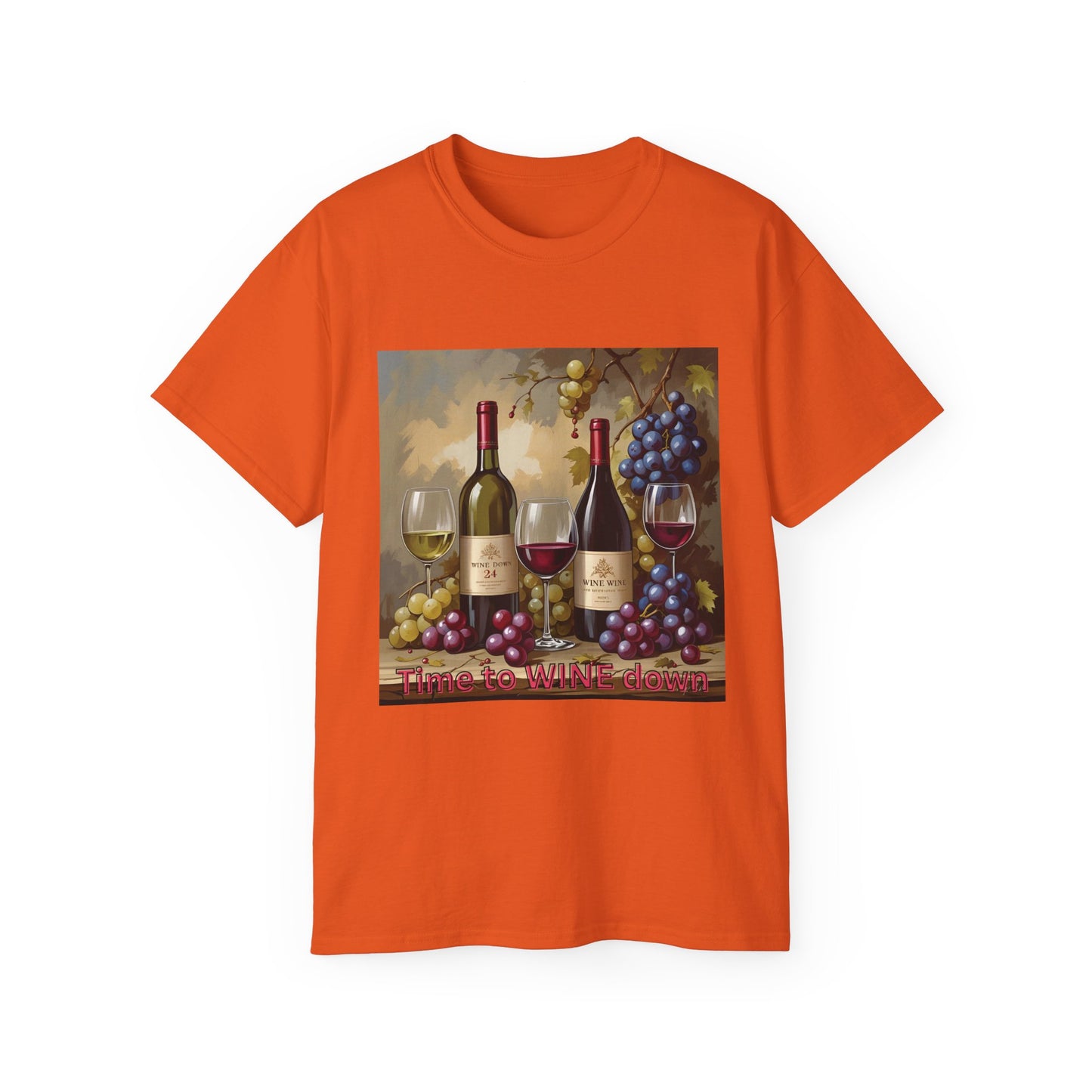 Time to Wine Down - Wine Lover Unisex Ultra Cotton Tee, Vintage Wine Design Perfect for Gifts