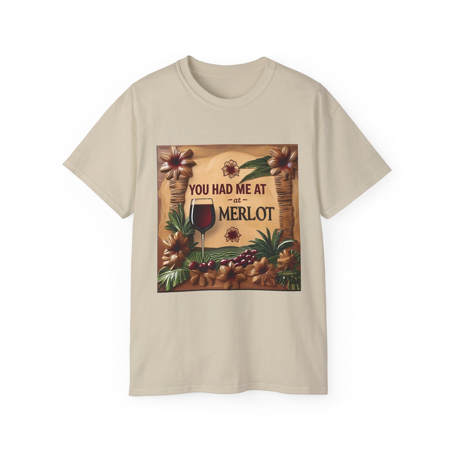 You Had Me at Merlot - Wine Lover's Gift Tee, Funny Merlot T-Shirt, Unisex Ultra Cotton, Gift for Wine Enthusiasts, Fun Wine Party Apparel