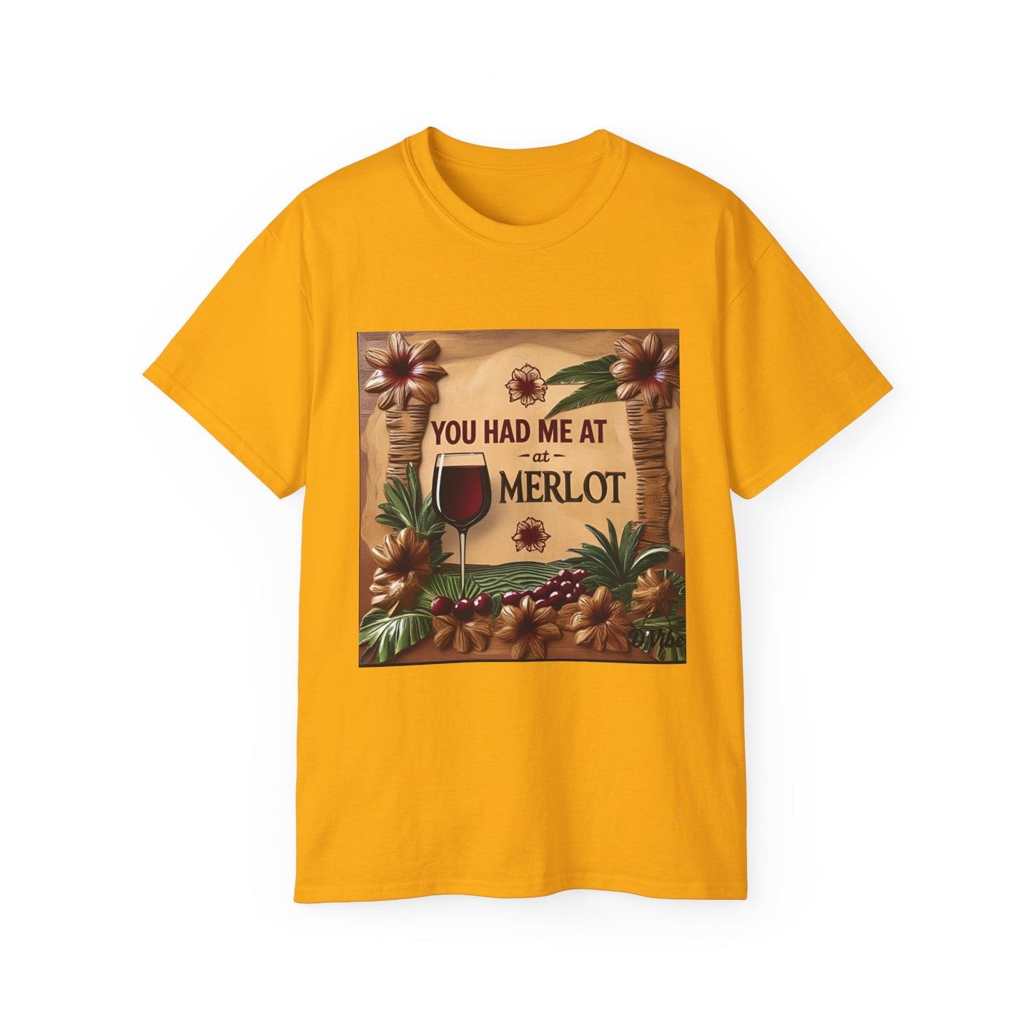 You Had Me at Merlot - Wine Lover's Gift Tee, Funny Merlot T-Shirt, Unisex Ultra Cotton, Gift for Wine Enthusiasts, Fun Wine Party Apparel