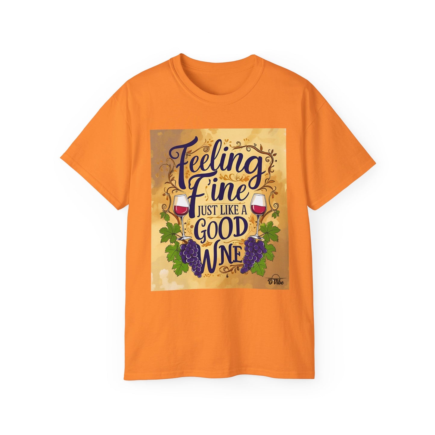 Feeling Fine Wine Unisex Tee, Wine Lover Shirt, Gift for Sommelier, Casual Wear, Funny Wine T-Shirt, Celebration Apparel
