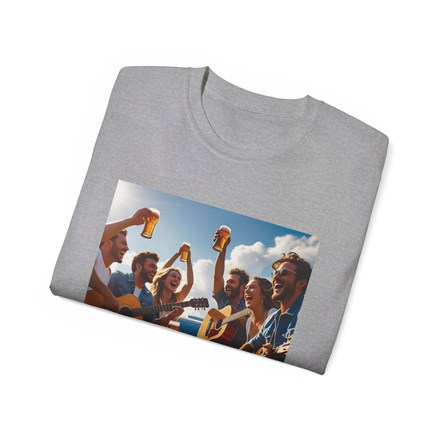 Good Friends, Great Beer Unisex Ultra Cotton Tee, Group Hangout Shirt, Party Apparel, Gift for Beer Lovers, Summer BBQ Outfit