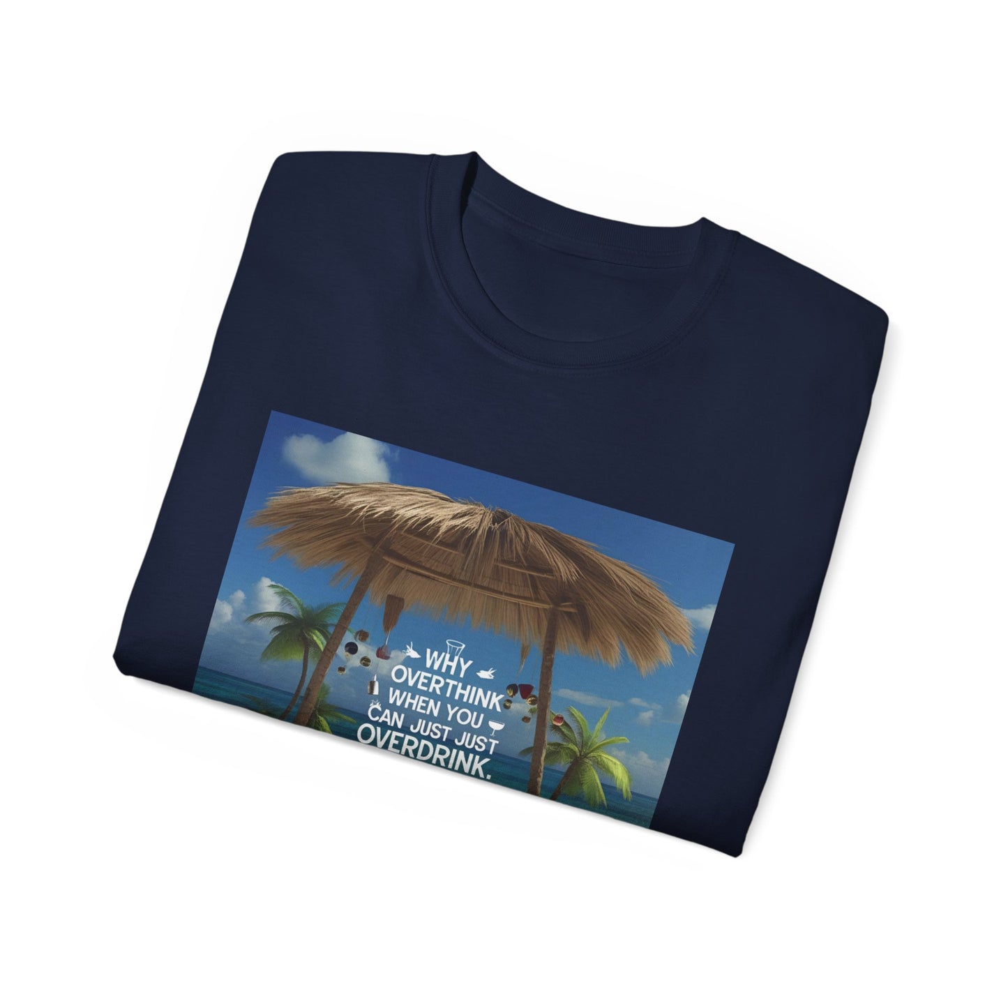 T-Shirt with Tropical Vibe, Beach Life Tee, Funny Casual Wear, Vacation Apparel, Summer Party Shirt