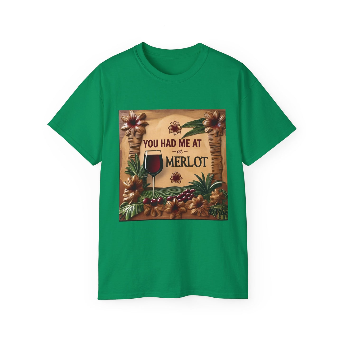 You Had Me at Merlot - Wine Lover's Gift Tee, Funny Merlot T-Shirt, Unisex Ultra Cotton, Gift for Wine Enthusiasts, Fun Wine Party Apparel