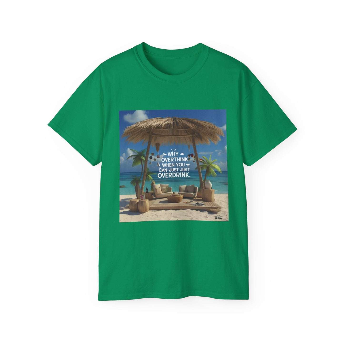 T-Shirt with Tropical Vibe, Beach Life Tee, Funny Casual Wear, Vacation Apparel, Summer Party Shirt
