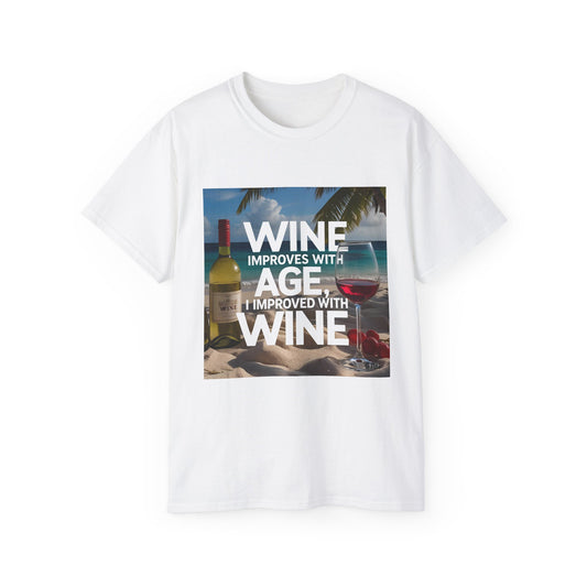 Wine Improves with Age Unisex Ultra Cotton Tee | Fun Gift for Wine Lovers, Birthday Shirt, Casual Wear, Summer Outfit, Wine [...]