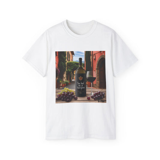 Wine Lover's Unisex Ultra Cotton Tee, Perfect Gift for Vineyard Visits, Wine Night, Hostess Gifts, Casual Wear, Summer Vibes