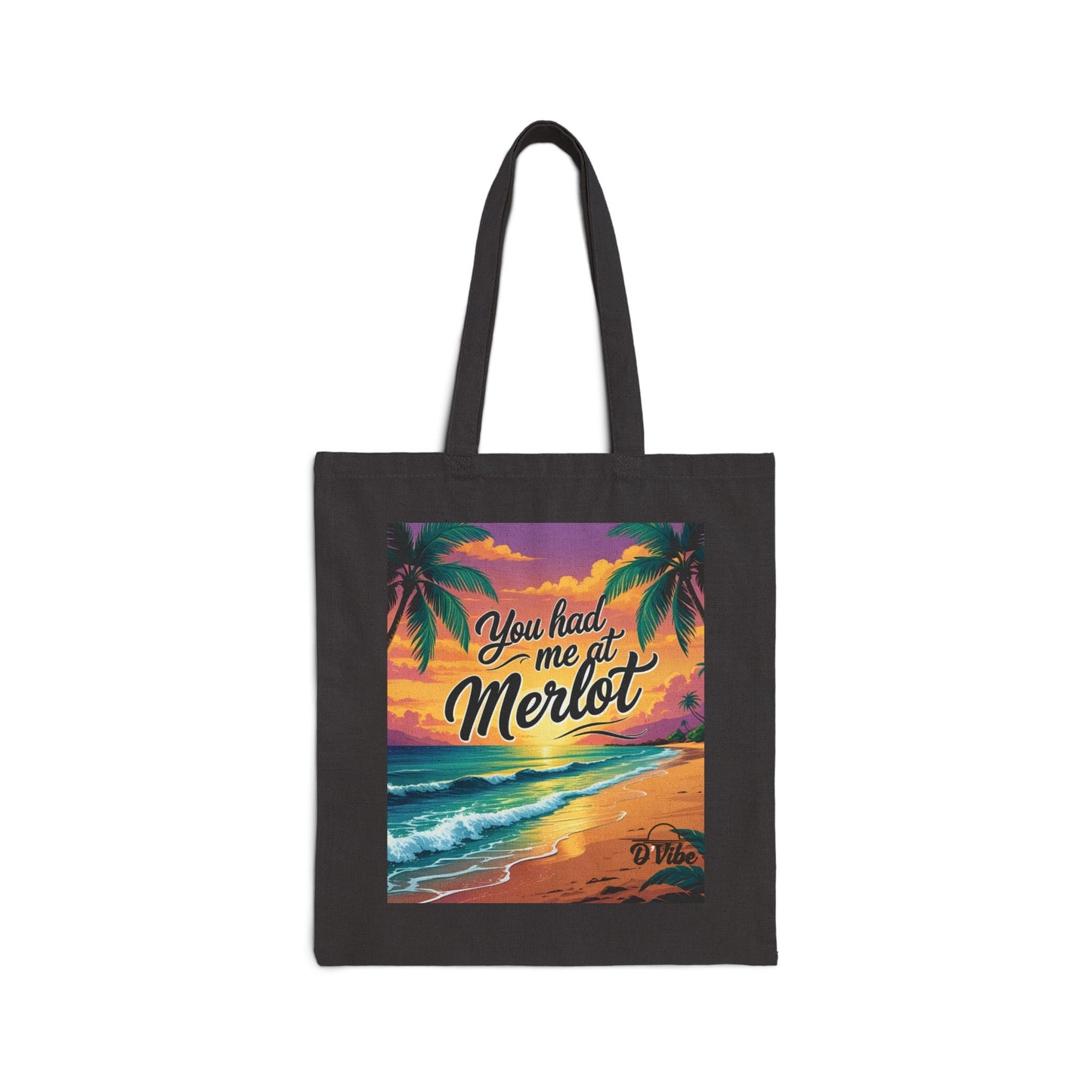 Merlot Sunset Tote Bag, Wine Lover's Gift, Beach Bag, Reusable Shopping Tote, Summer Vibes, Eco-Friendly Canvas Bag