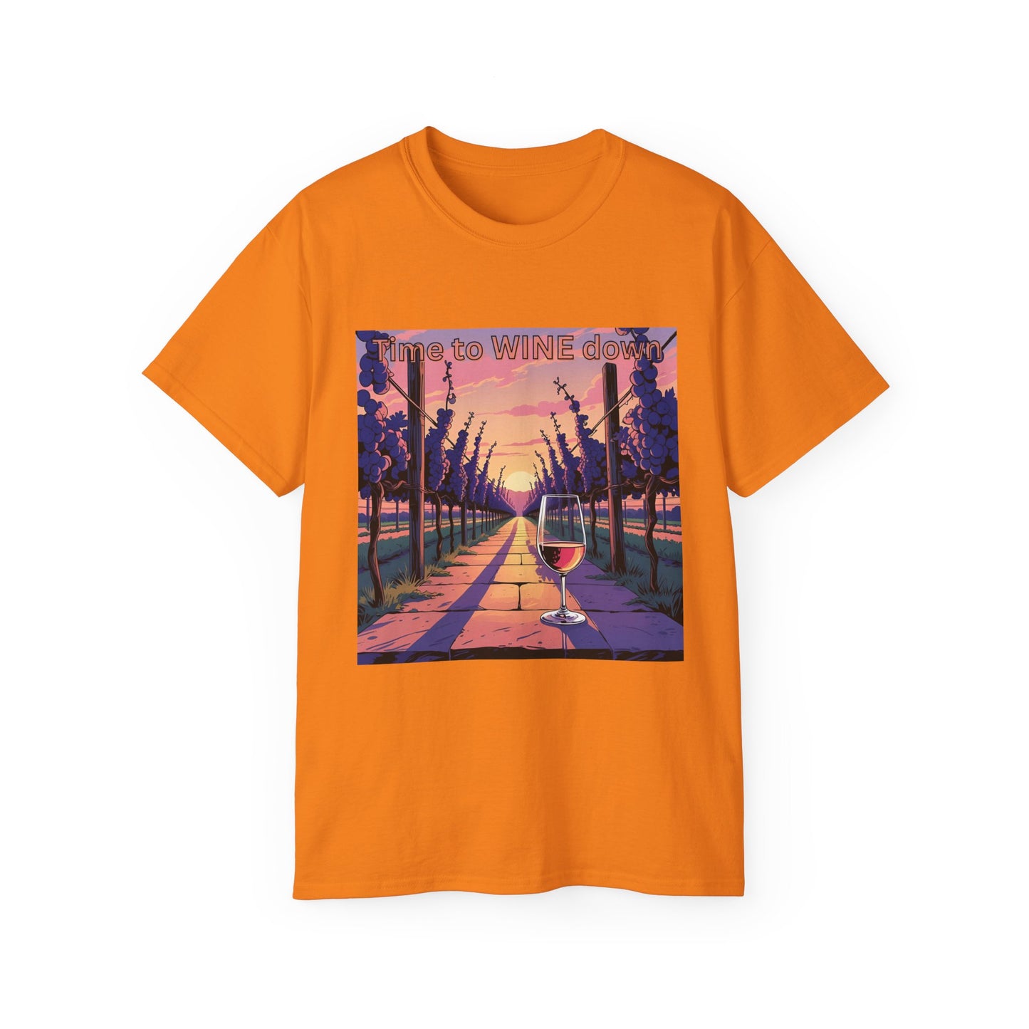 Time to Wine Down - Wine Lover's Unisex Cotton Tee - Perfect for Parties, Gifts, Relaxation, Wine Nights, and Celebrations