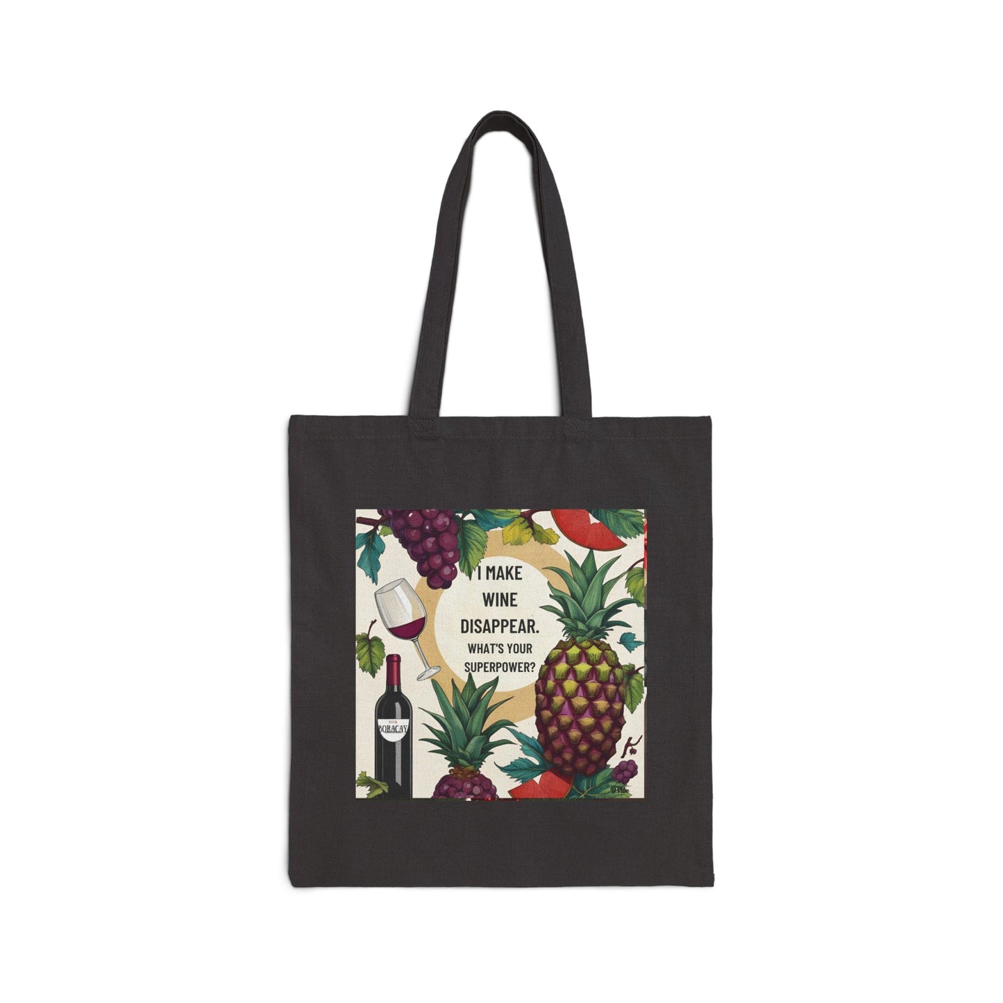I Make Wine Disappear- Wine Lover's Cotton Canvas Tote Bag - Fun Gift for Wine Enthusiasts, Picnic Essential, Reusable Grocery Bag, Eco-Friendly Carryall