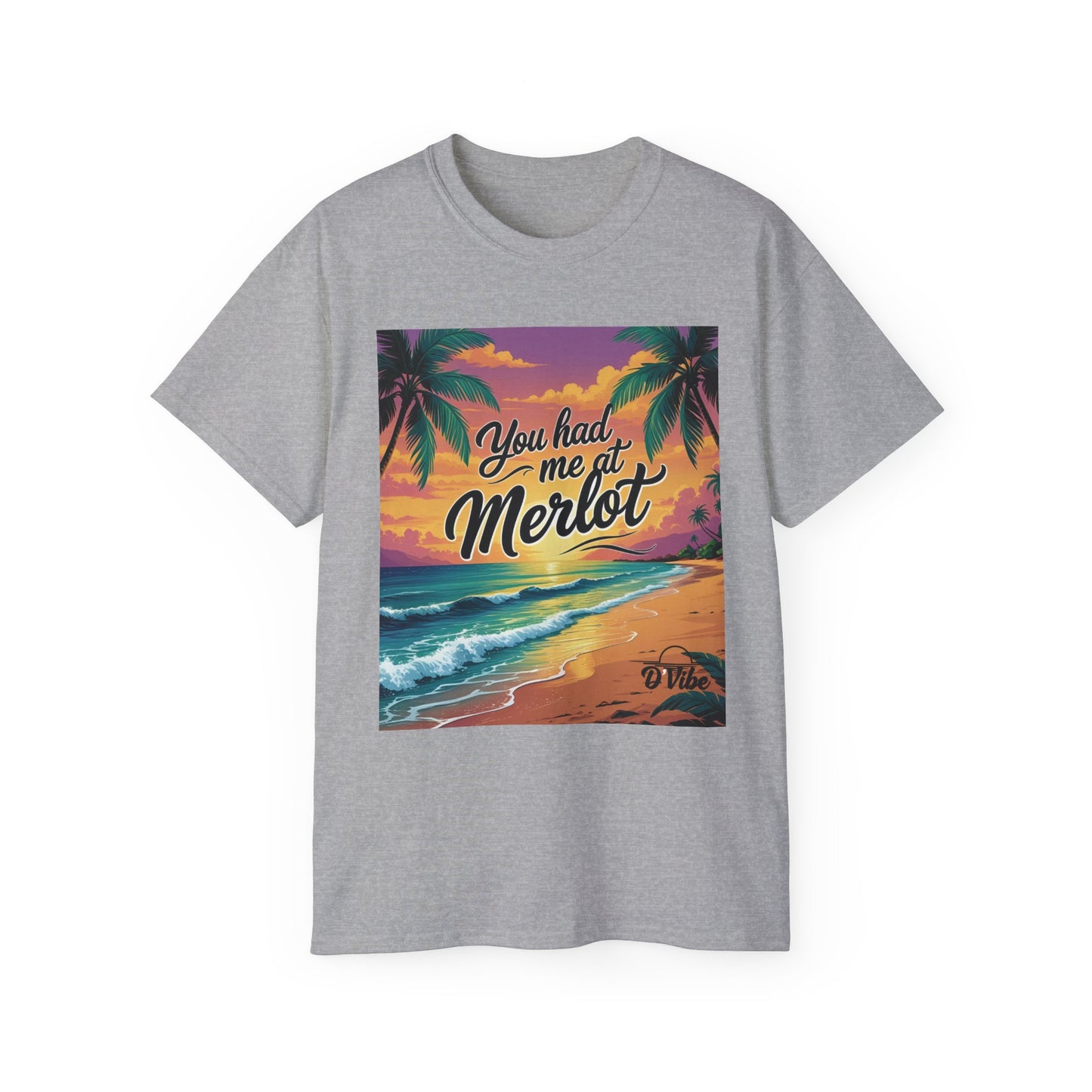 You Had Me at Merlot - T-Shirt with Vintage Wine Merlot Design - You Had Me at Merlot, Unisex Cotton Tee, Great for Wine Lovers, Summer Parties, Gift Idea