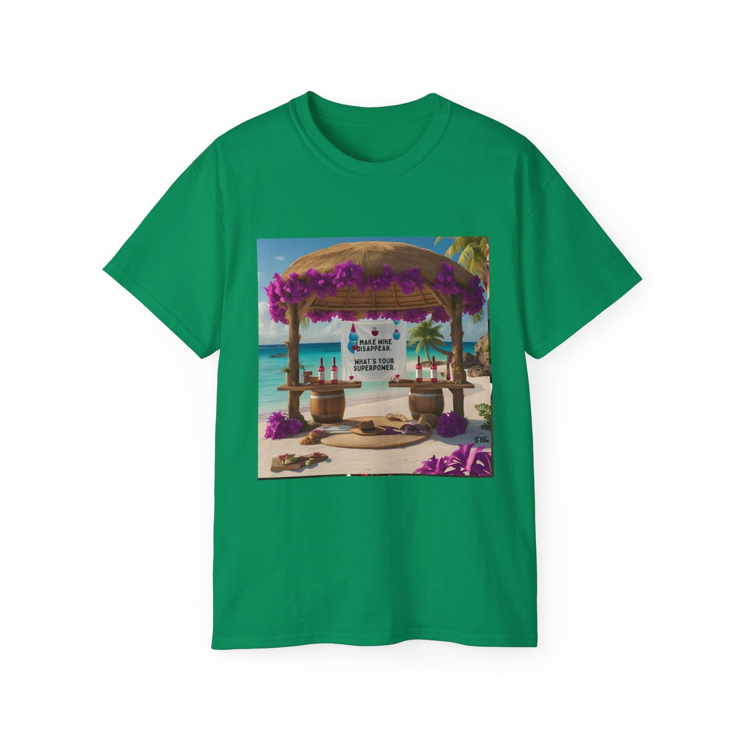 I Make Wine Disappear, What's Your Superpower - Tropical Paradise Tee | Beach Vacation Shirt, Unisex Graphic T-Shirt, Summer Apparel, Gift for Travelers, Holiday Outfit