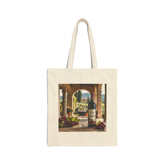 You Had Me at Merlot -Wine-Themed Cotton Canvas Tote Bag, Eco-Friendly Shopping Bag, Wine Lover Gift, Reusable Grocery Tote, Travel Tote