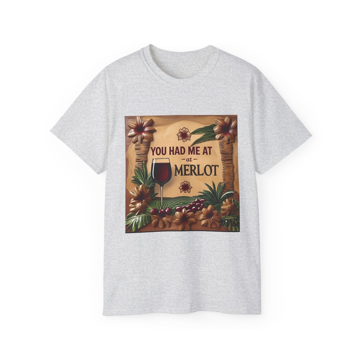 You Had Me at Merlot - Wine Lover's Gift Tee, Funny Merlot T-Shirt, Unisex Ultra Cotton, Gift for Wine Enthusiasts, Fun Wine Party Apparel
