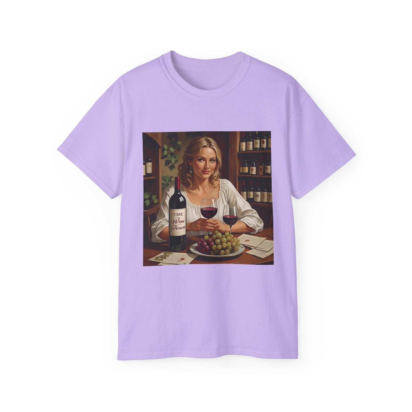 Time to Wine Down - Wine Lovers Unisex Ultra Cotton Tee - Vintage Wine Art Shirt, Funny Wine Tee, Gift for Wine Enthusiasts, Party Attire, Wine Lover Gift