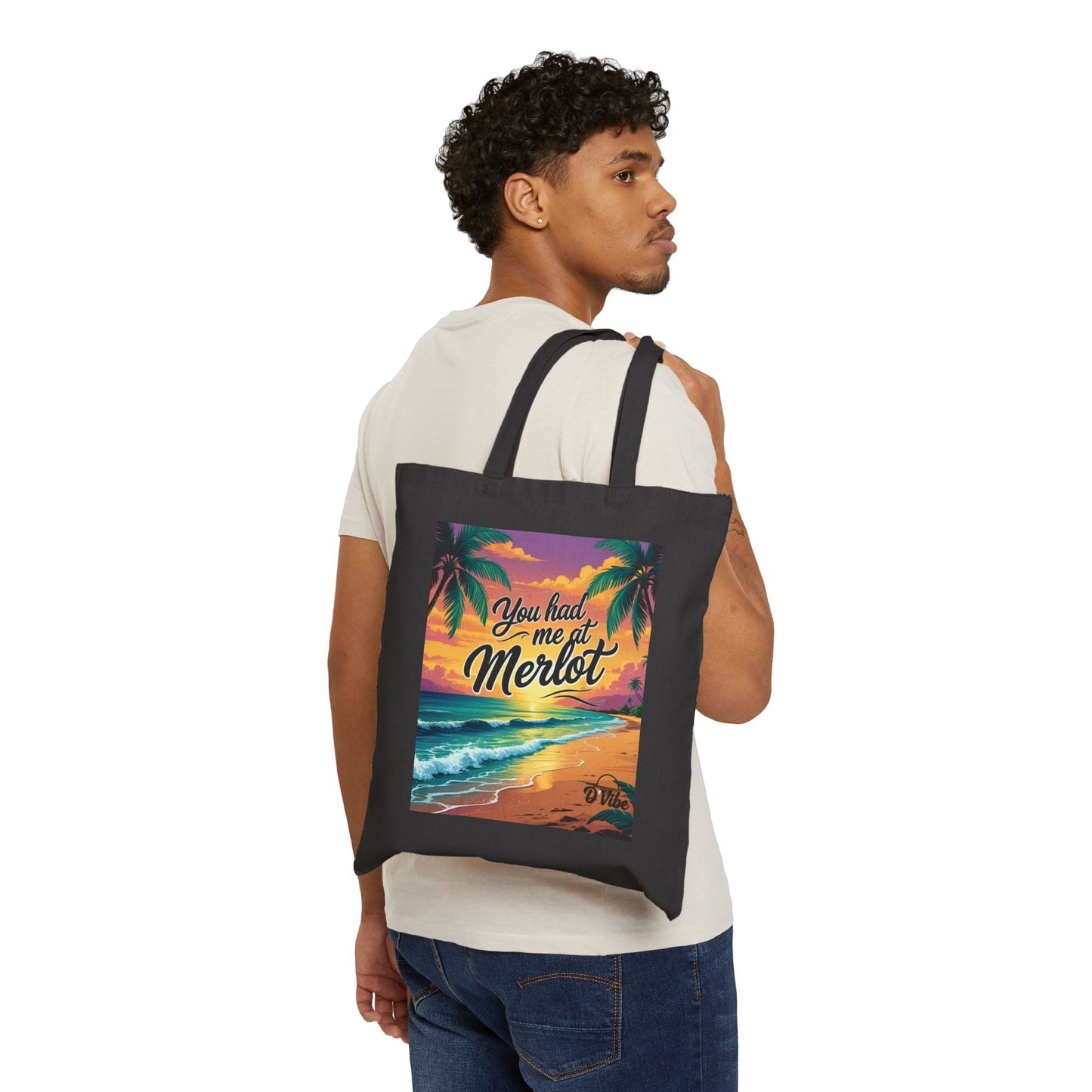 Merlot Sunset Tote Bag, Wine Lover's Gift, Beach Bag, Reusable Shopping Tote, Summer Vibes, Eco-Friendly Canvas Bag