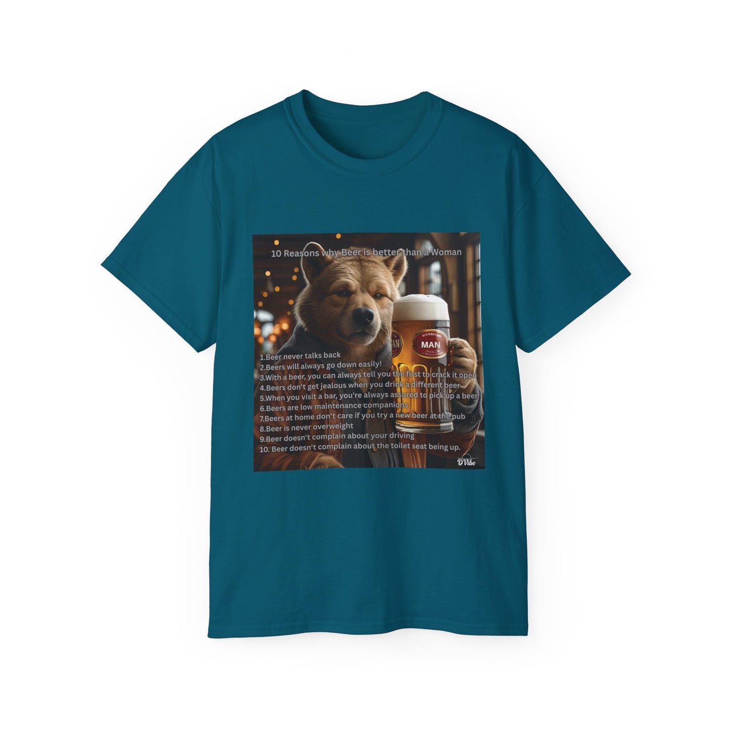 Dog Lover Beers are Better than Woman Ultra Cotton Tee - Perfect Gift for Pet Owners, Fun Animal Shirt, Funny Pet Apparel, Casual Wear, Animal Lovers Merchandise