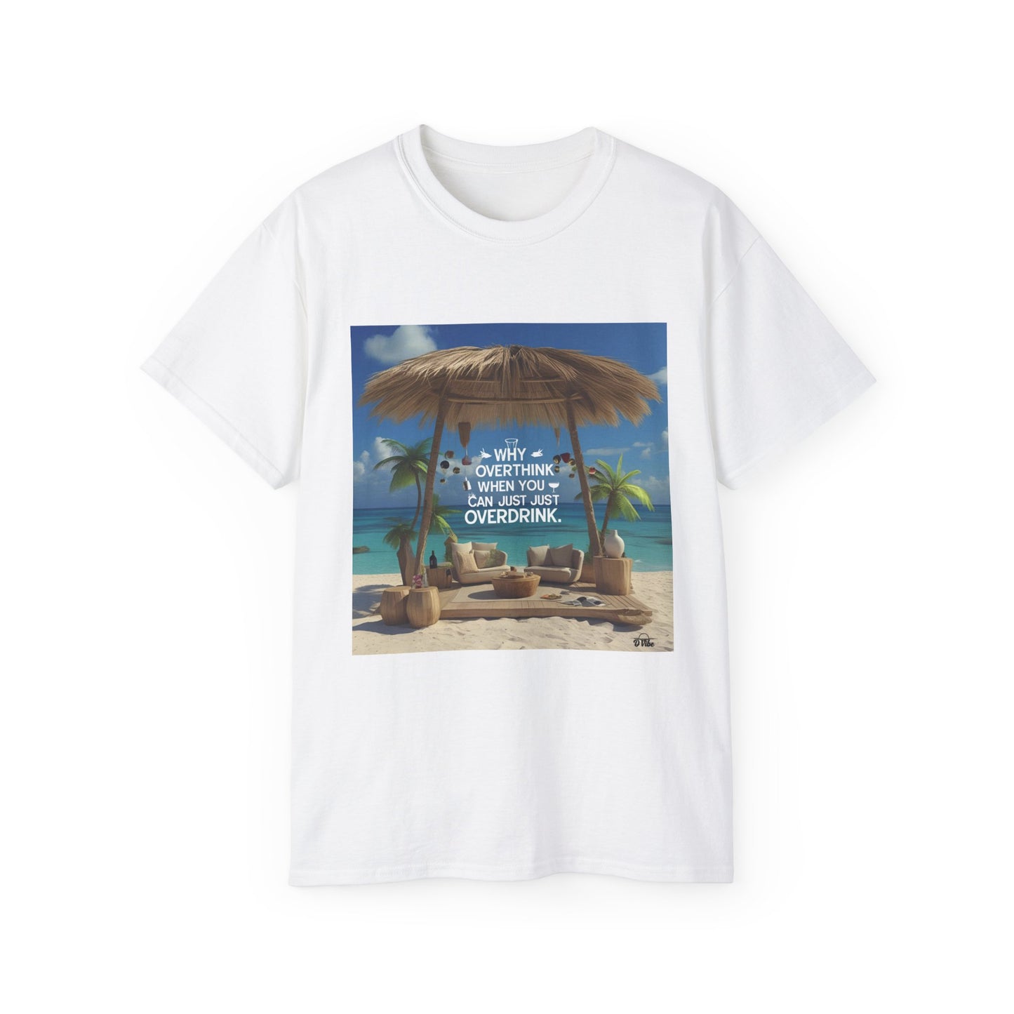 T-Shirt with Tropical Vibe, Beach Life Tee, Funny Casual Wear, Vacation Apparel, Summer Party Shirt