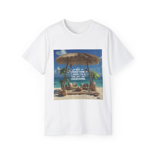 T-Shirt with Tropical Vibe, Beach Life Tee, Funny Casual Wear, Vacation Apparel, Summer Party Shirt