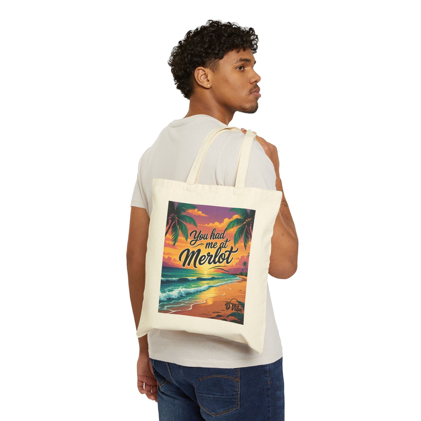 Merlot Sunset Tote Bag, Wine Lover's Gift, Beach Bag, Reusable Shopping Tote, Summer Vibes, Eco-Friendly Canvas Bag