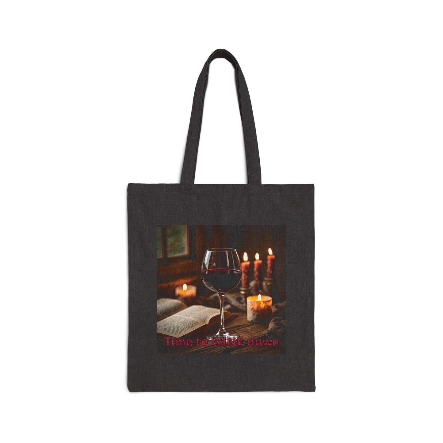Time to Wine Down - Wine Lover's Cotton Canvas Tote Bag | Perfect for Special Occasions, Gifts, Grocery Shopping, Beach & Everyday Use