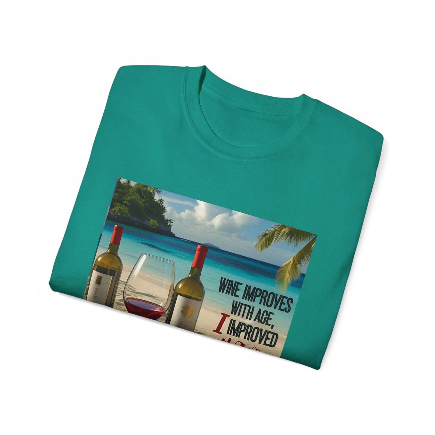 Improve with Wine - Wine Lovers Unisex Tee, Vintage Wine T-Shirt, Funny Gift for Wine Enthusiasts, Casual Summer Shirt, Great for Wine Lovers