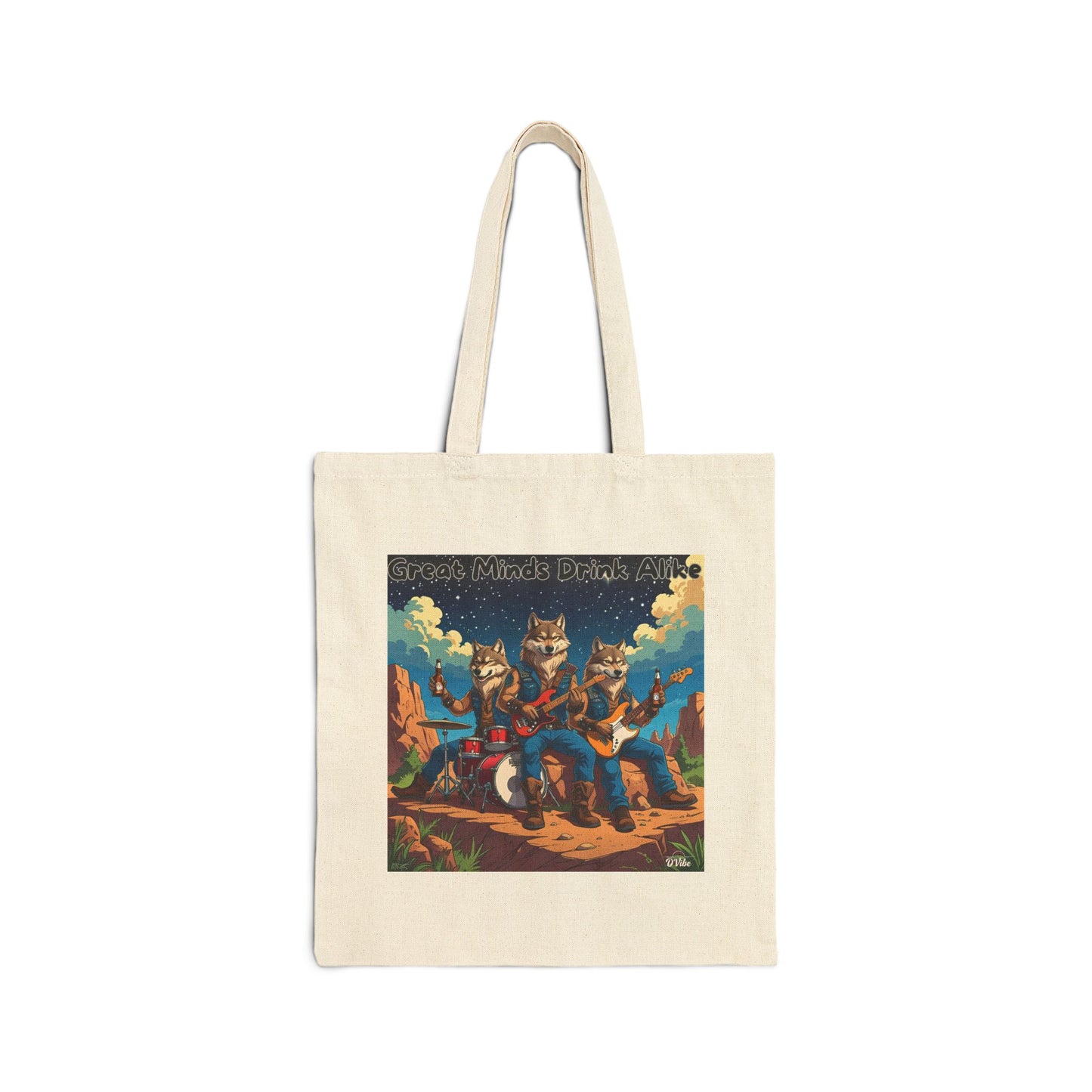 Great Minds Drink Alike Vintage-Inspired Cotton Canvas Tote Bag - Eco-Friendly, Reusable Grocery Bag, Beach Bag, Art Lovers Gift, Bohemian Style