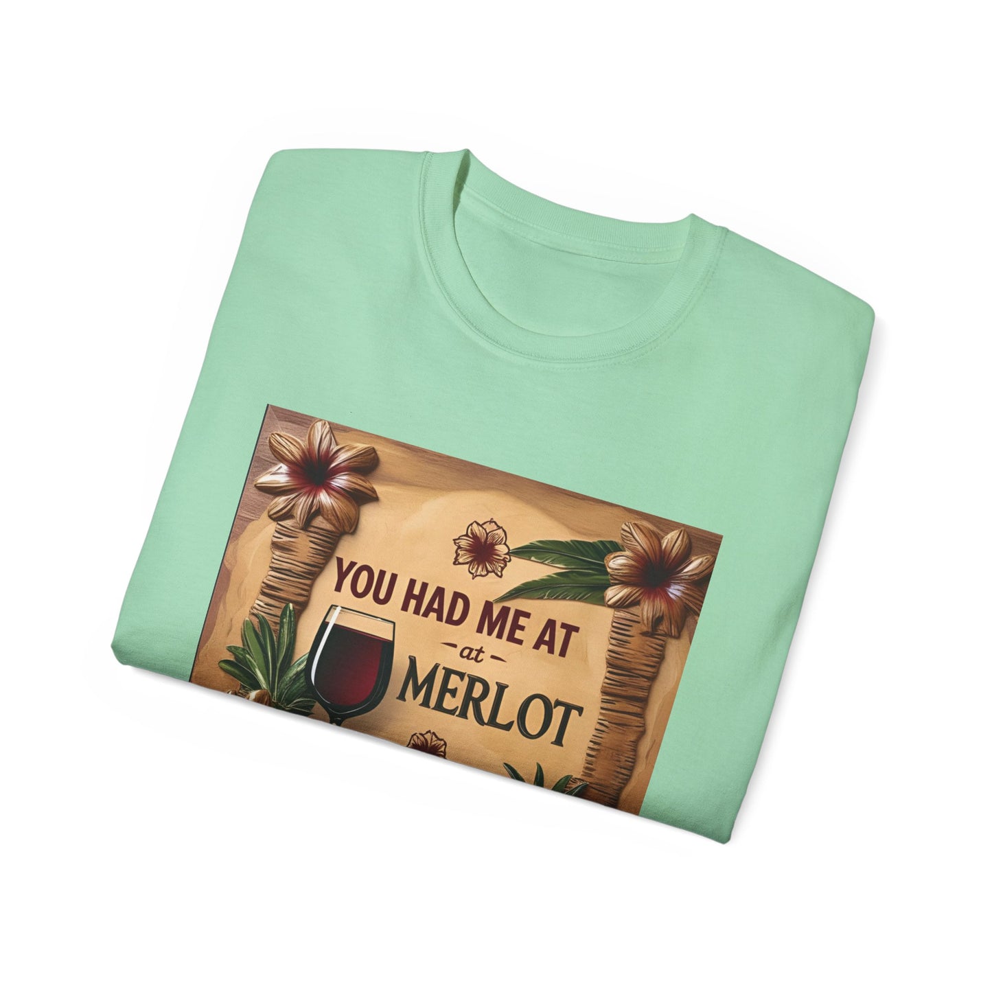 You Had Me at Merlot - Wine Lover's Gift Tee, Funny Merlot T-Shirt, Unisex Ultra Cotton, Gift for Wine Enthusiasts, Fun Wine Party Apparel