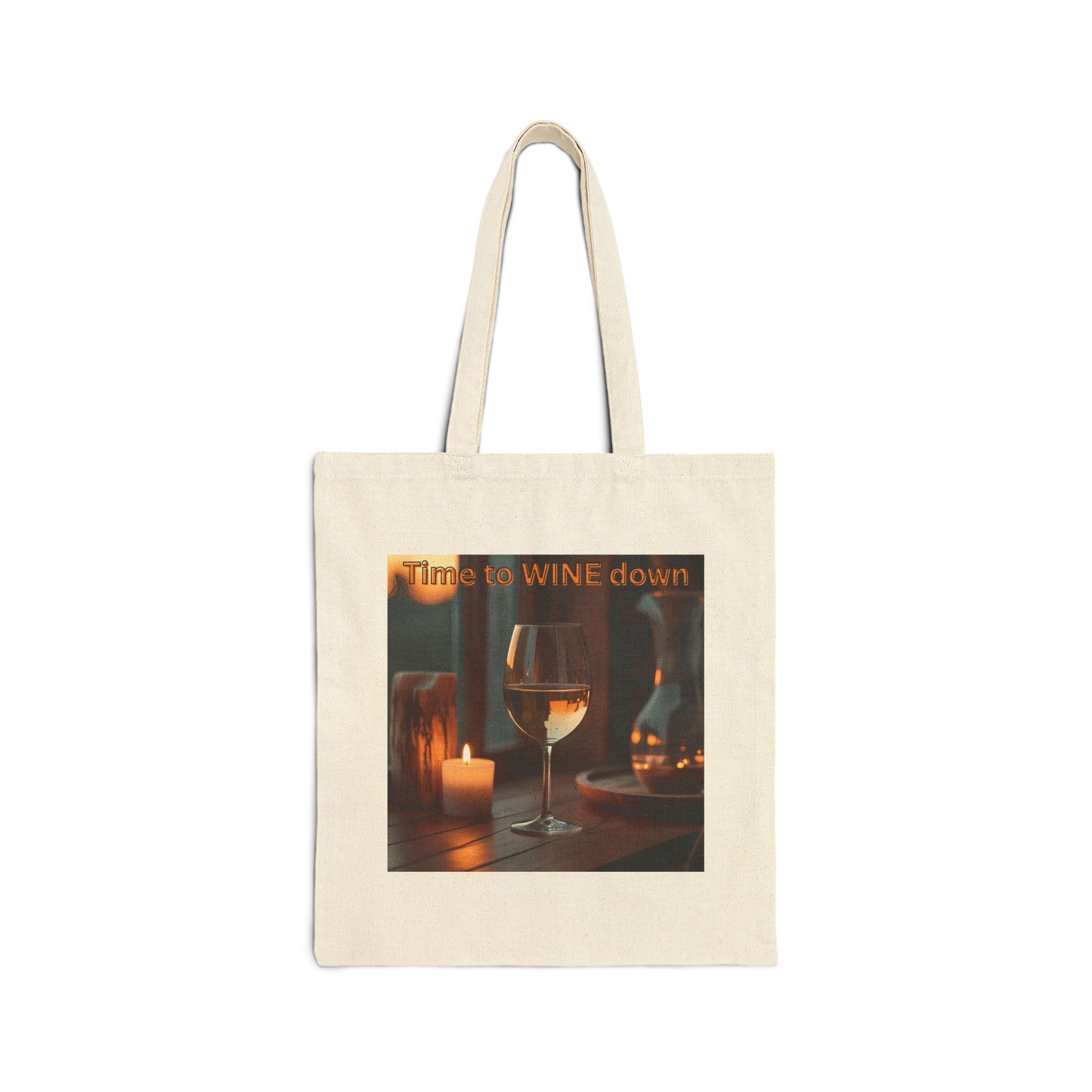 Time to Wine Down - Wine-Themed Cotton Canvas Tote Bag | Perfect for Wine Lovers, Gifts, Eco-Friendly Shopping, Festivals, and More!