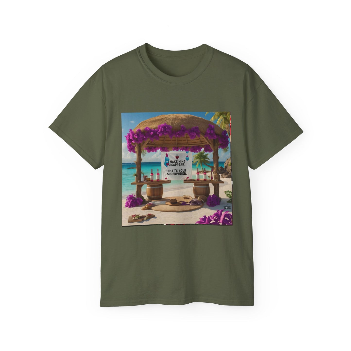 I Make Wine Disappear, What's Your Superpower - Tropical Paradise Tee | Beach Vacation Shirt, Unisex Graphic T-Shirt, Summer Apparel, Gift for Travelers, Holiday Outfit