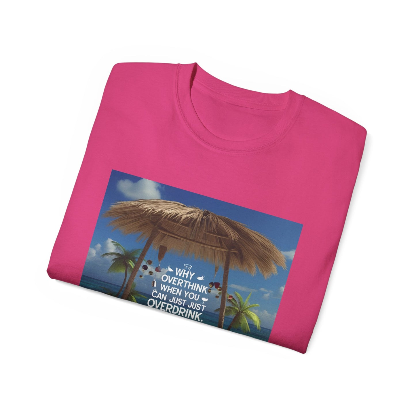 T-Shirt with Tropical Vibe, Beach Life Tee, Funny Casual Wear, Vacation Apparel, Summer Party Shirt