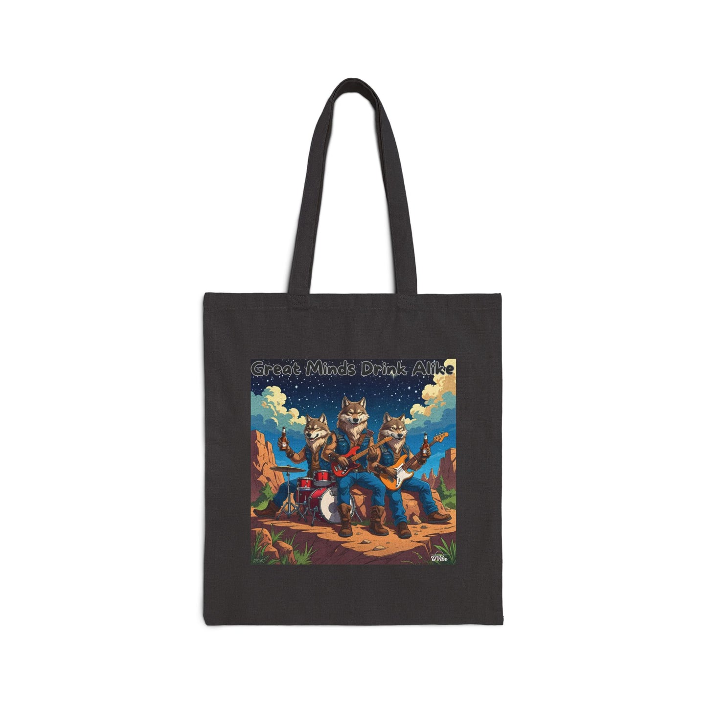 Great Minds Drink Alike Vintage-Inspired Cotton Canvas Tote Bag - Eco-Friendly, Reusable Grocery Bag, Beach Bag, Art Lovers Gift, Bohemian Style