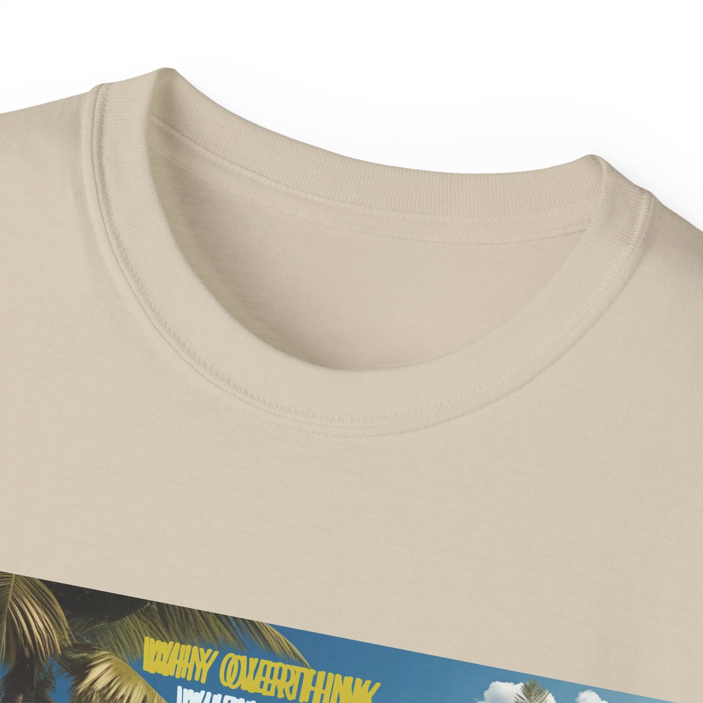 Why Overthink When You Can Just Overdrink - Tropical Vibe T-Shirt for Beach Lovers, Summer Vacation Tee, Funny Beach Graphic Shirt, Gift for Travel Enthusiasts, Relaxation Apparel